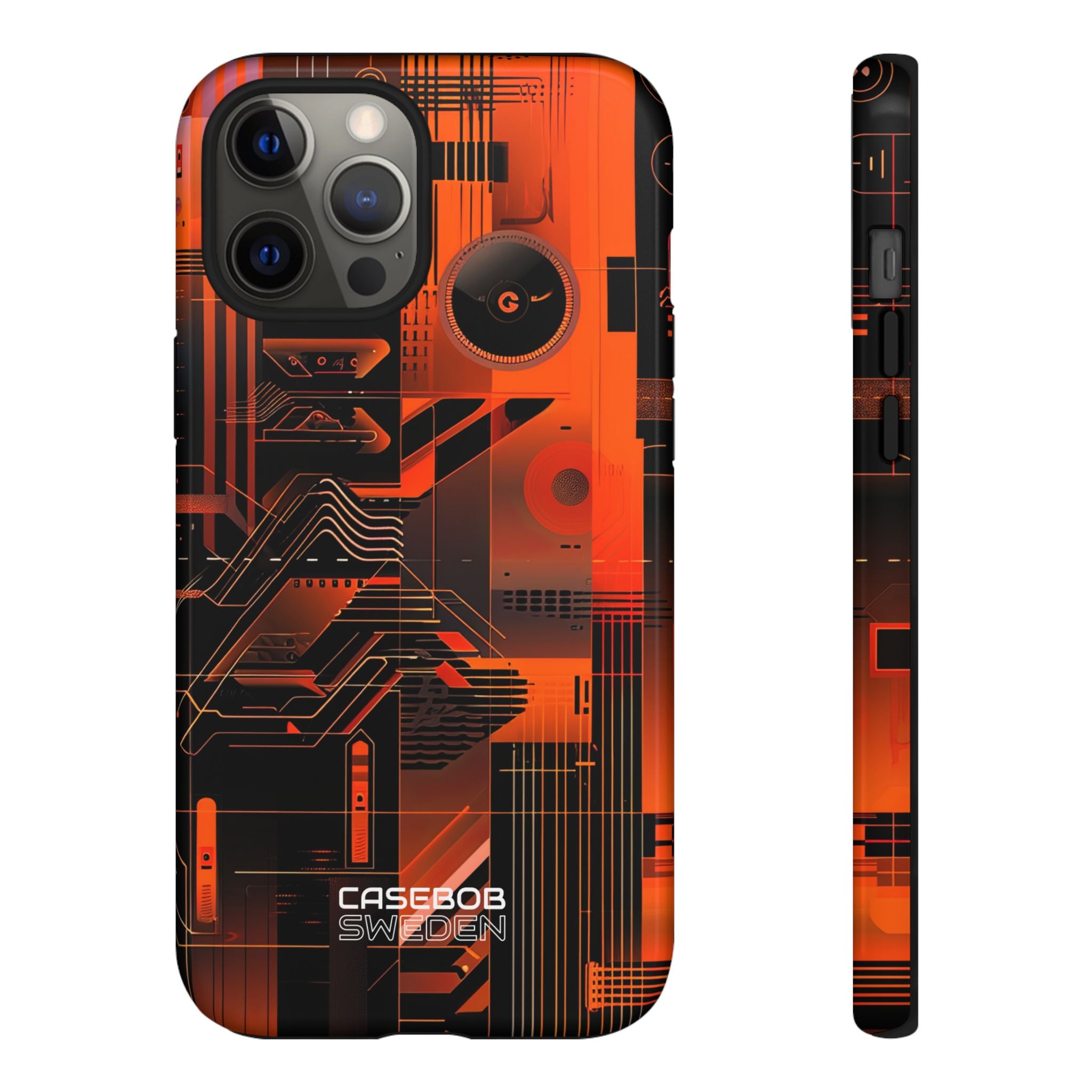Orange Circuit Dreams iPhone 12 - Tough