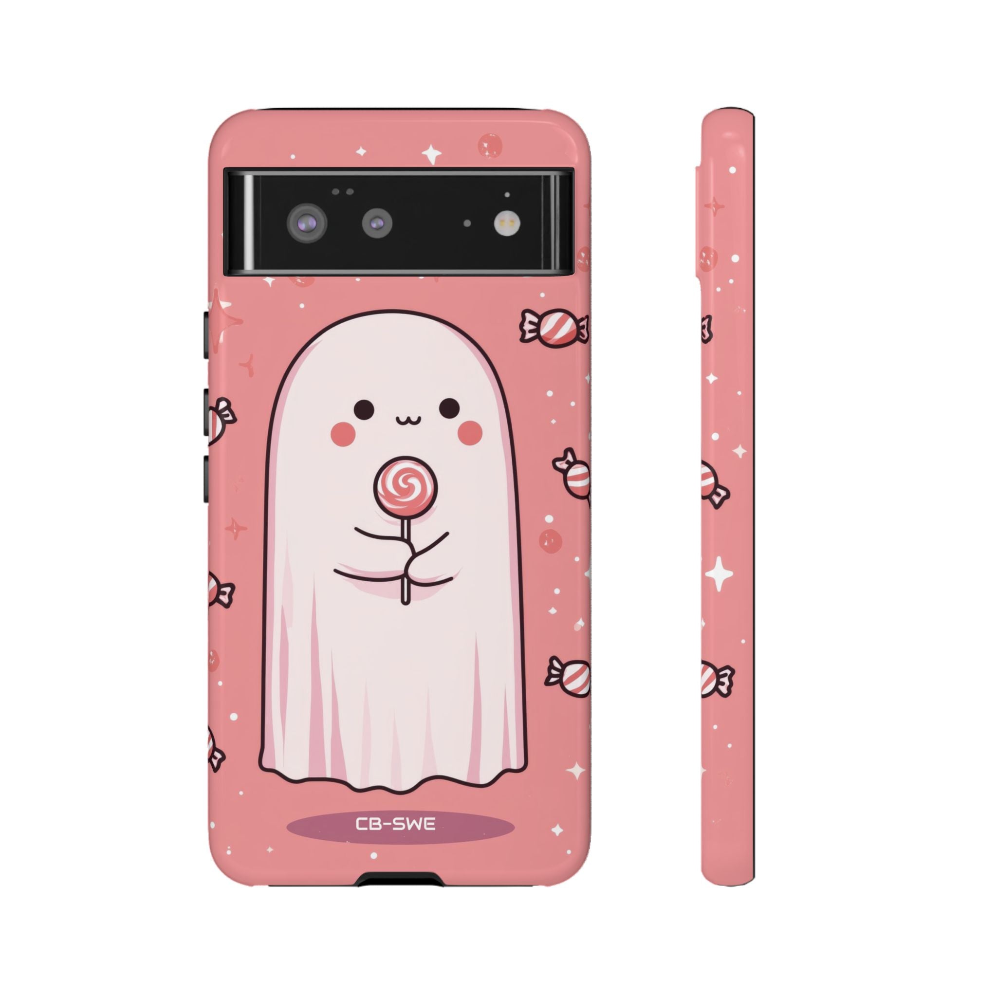Cute Ghost Holds Candy - Google Pixel Case