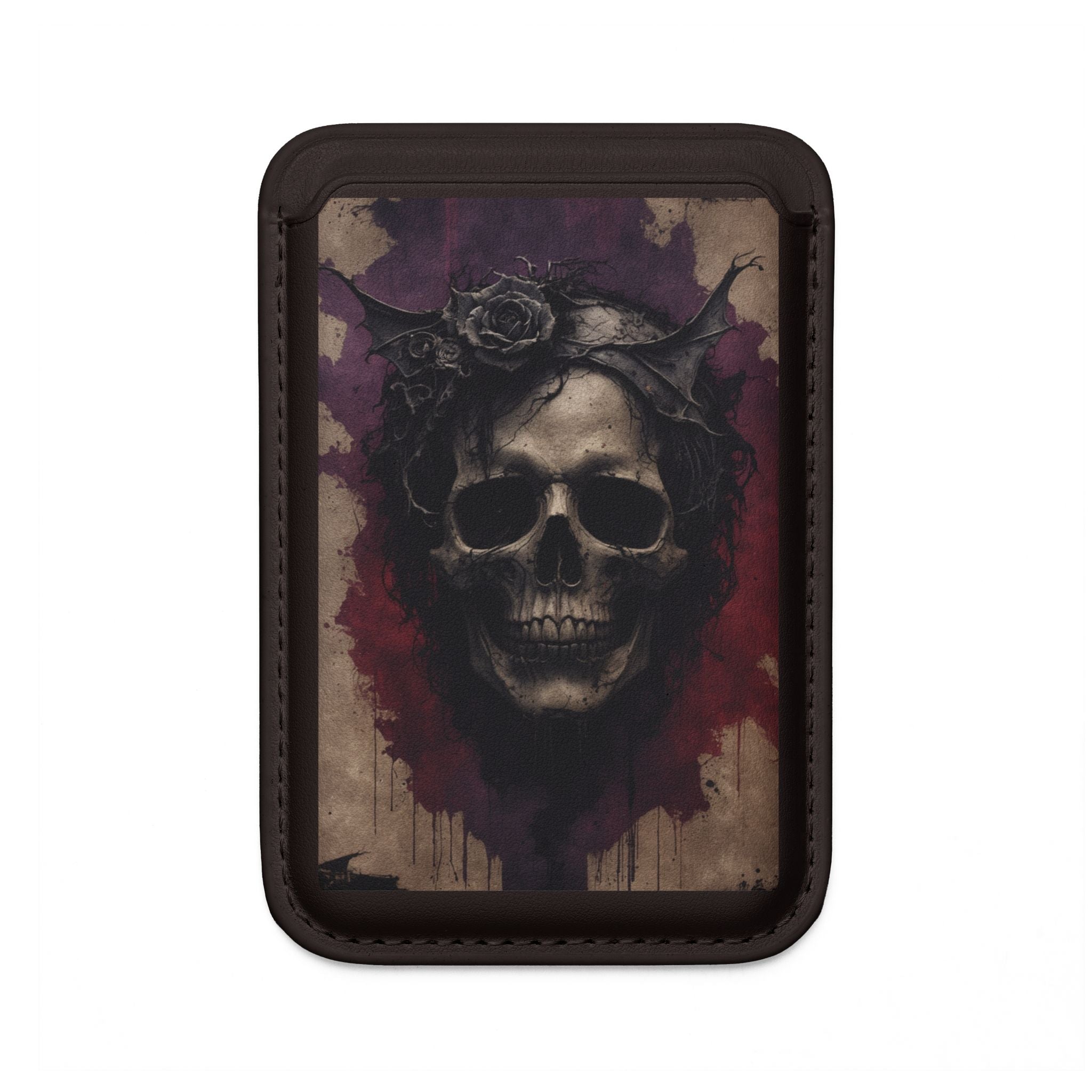 Winged Skull Rose Wallet – MagSafe Ready