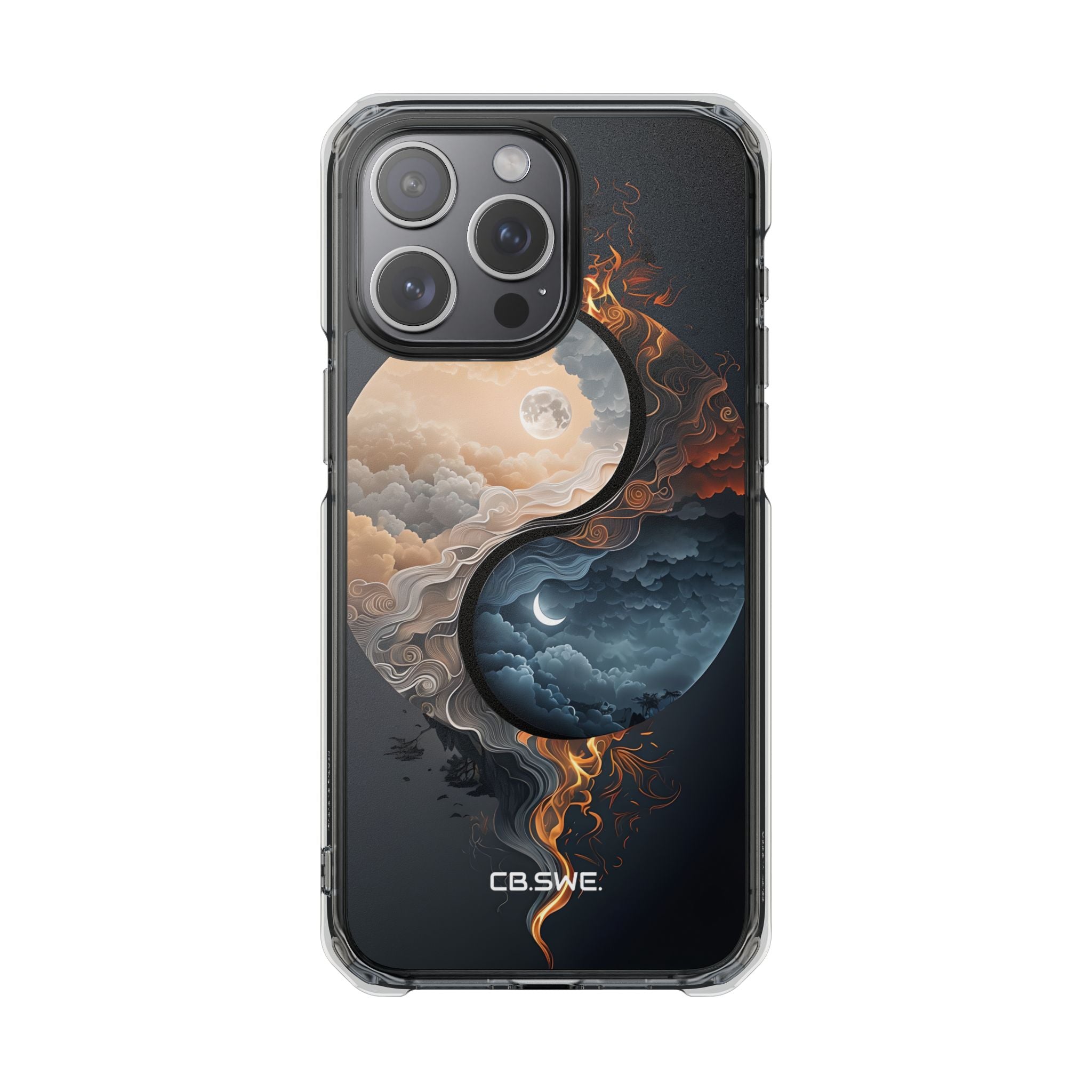 Surreal Day Night Yin Yang Symbol Artwork Phone iPhone 15 - Impact Clear+