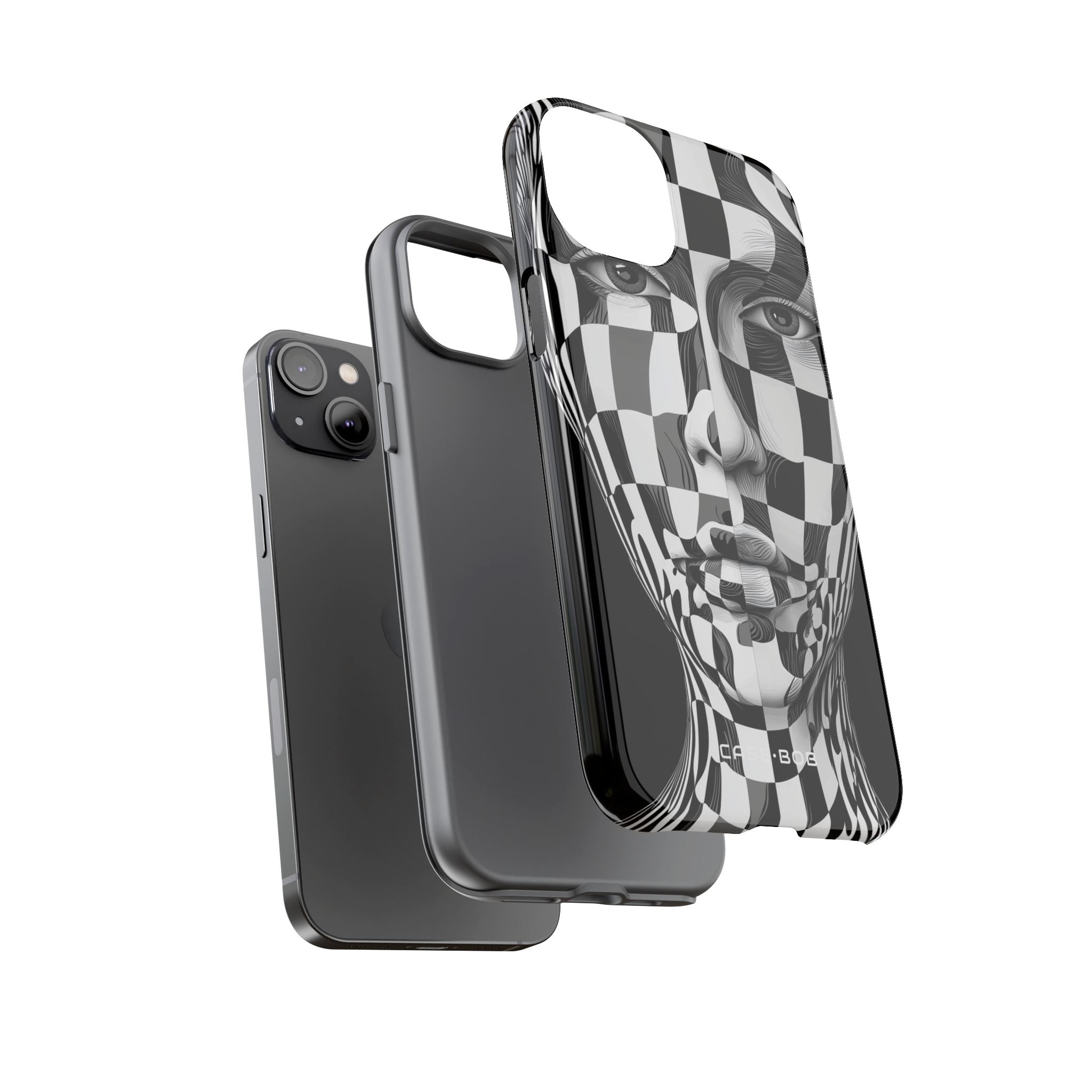 Checkered Face iPhone 14 Plus Case - Tough
