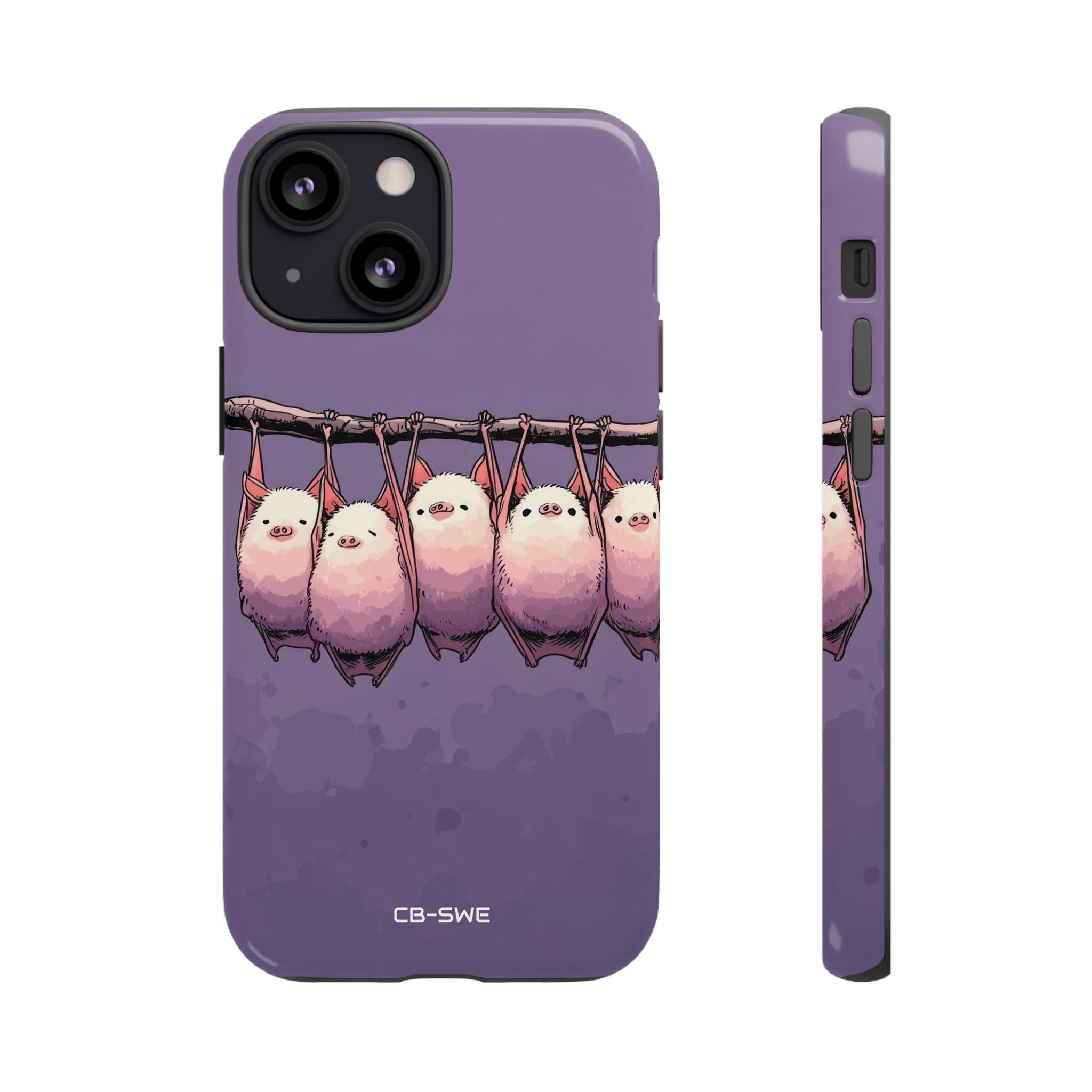 Bats Hang Playfully - iPhone Case