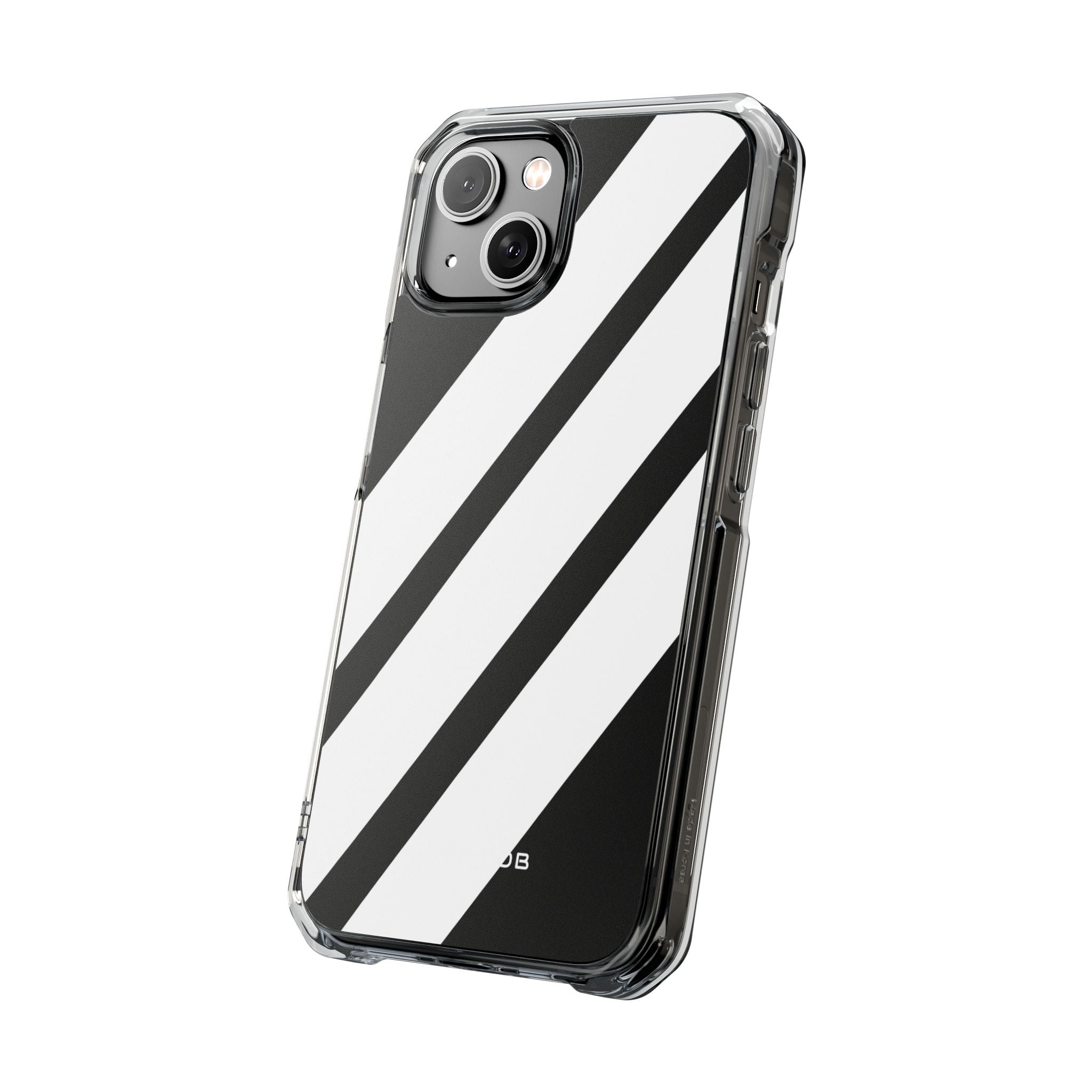 Diagonal Bands Noir iPhone 14 Case - Impact