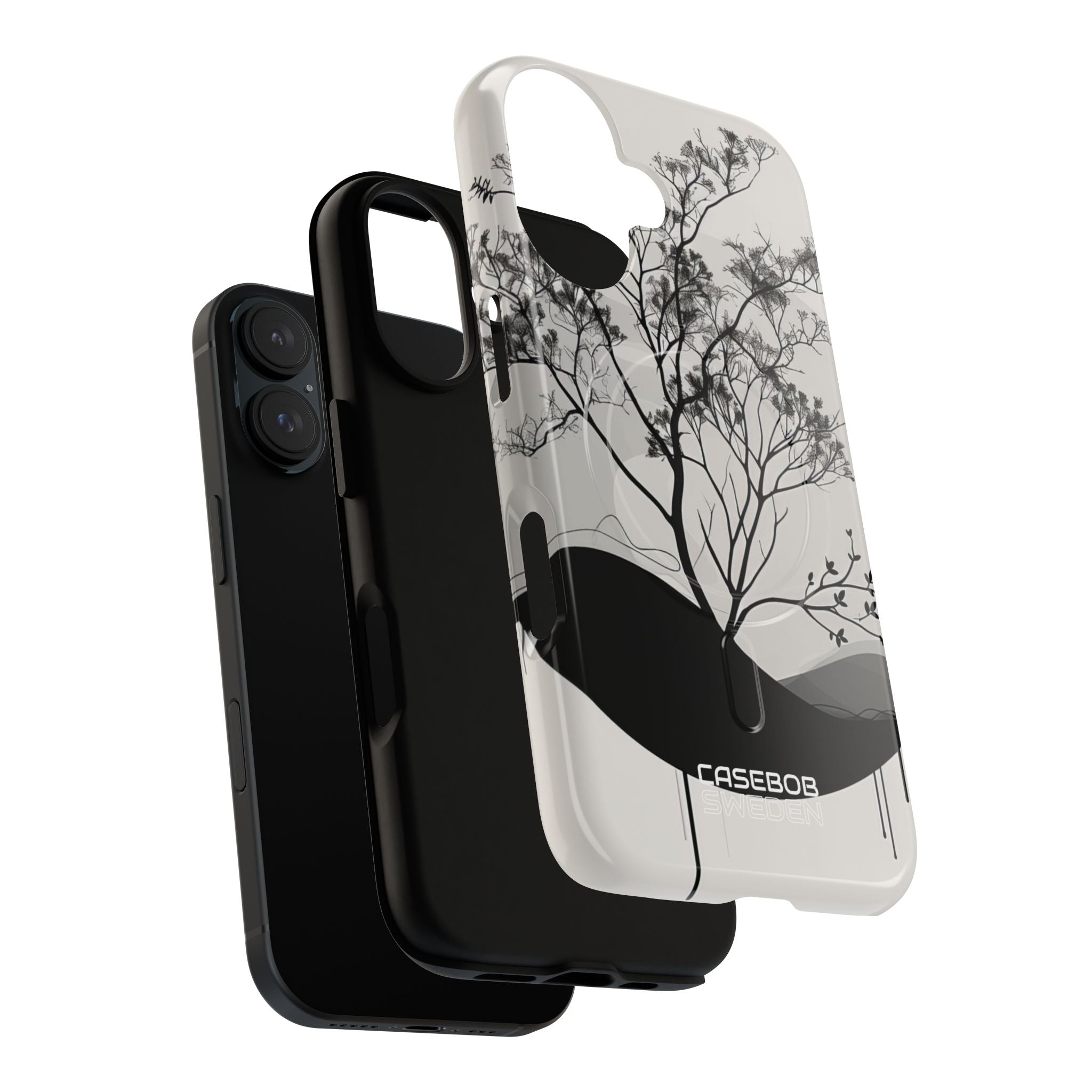 Monochrome Drip Tree iPhone 16 - Tough+