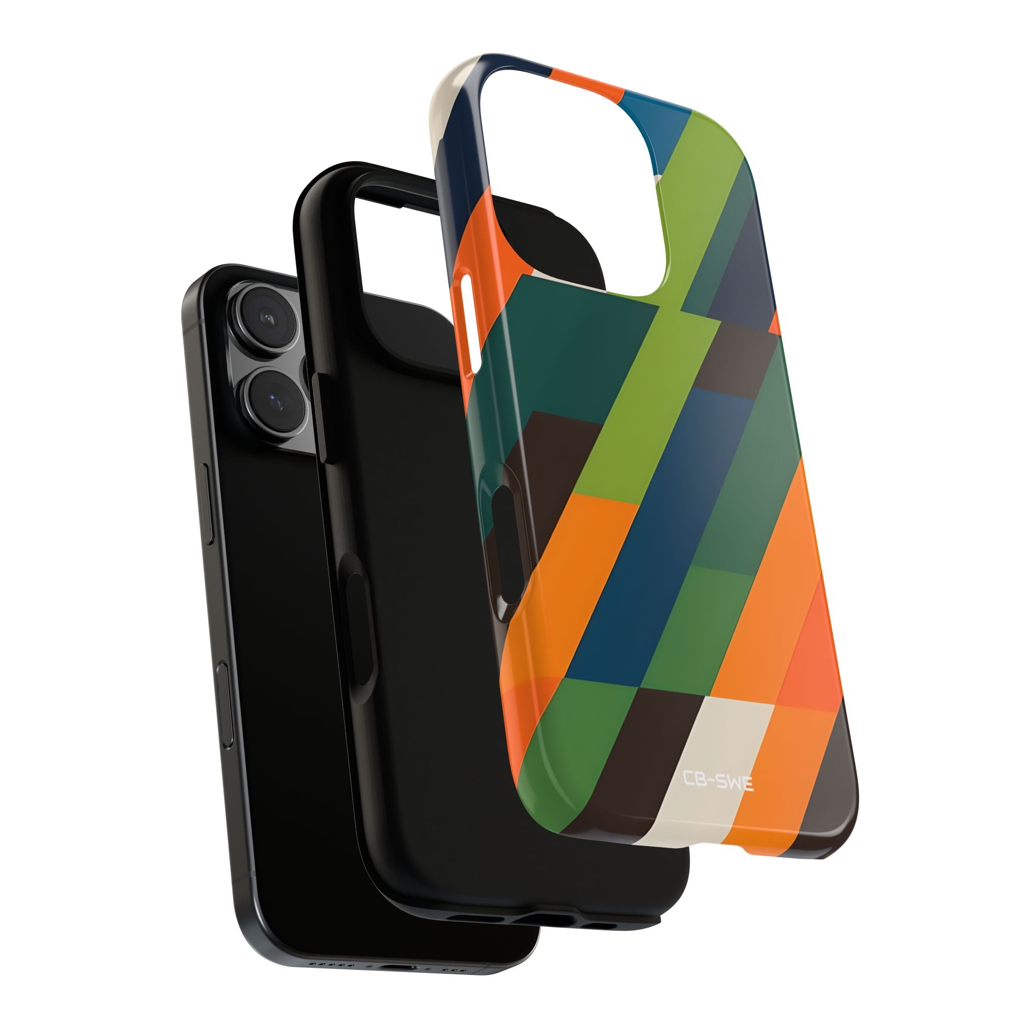 Geometric Color Intersection - iPhone Case