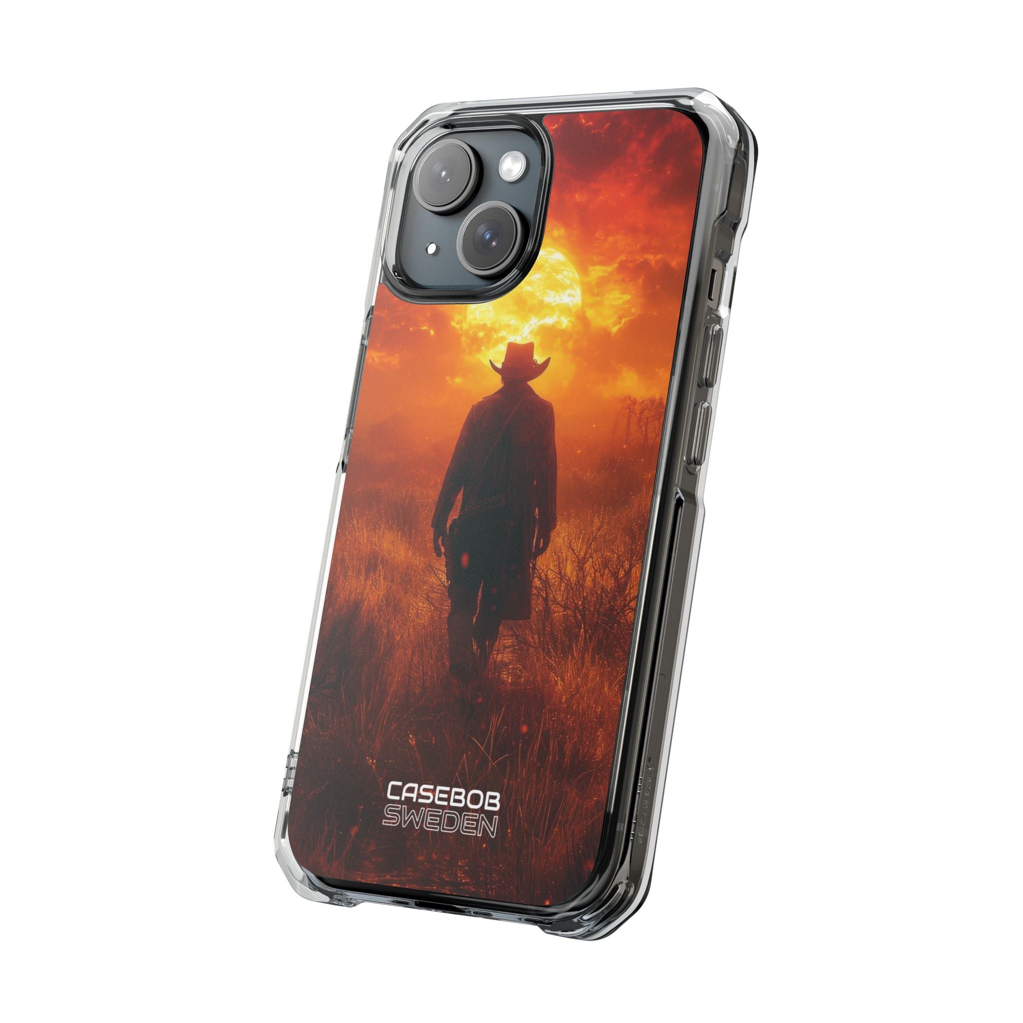 Fiery Sunset Cowboy iPhone 15 - Impact Clear+