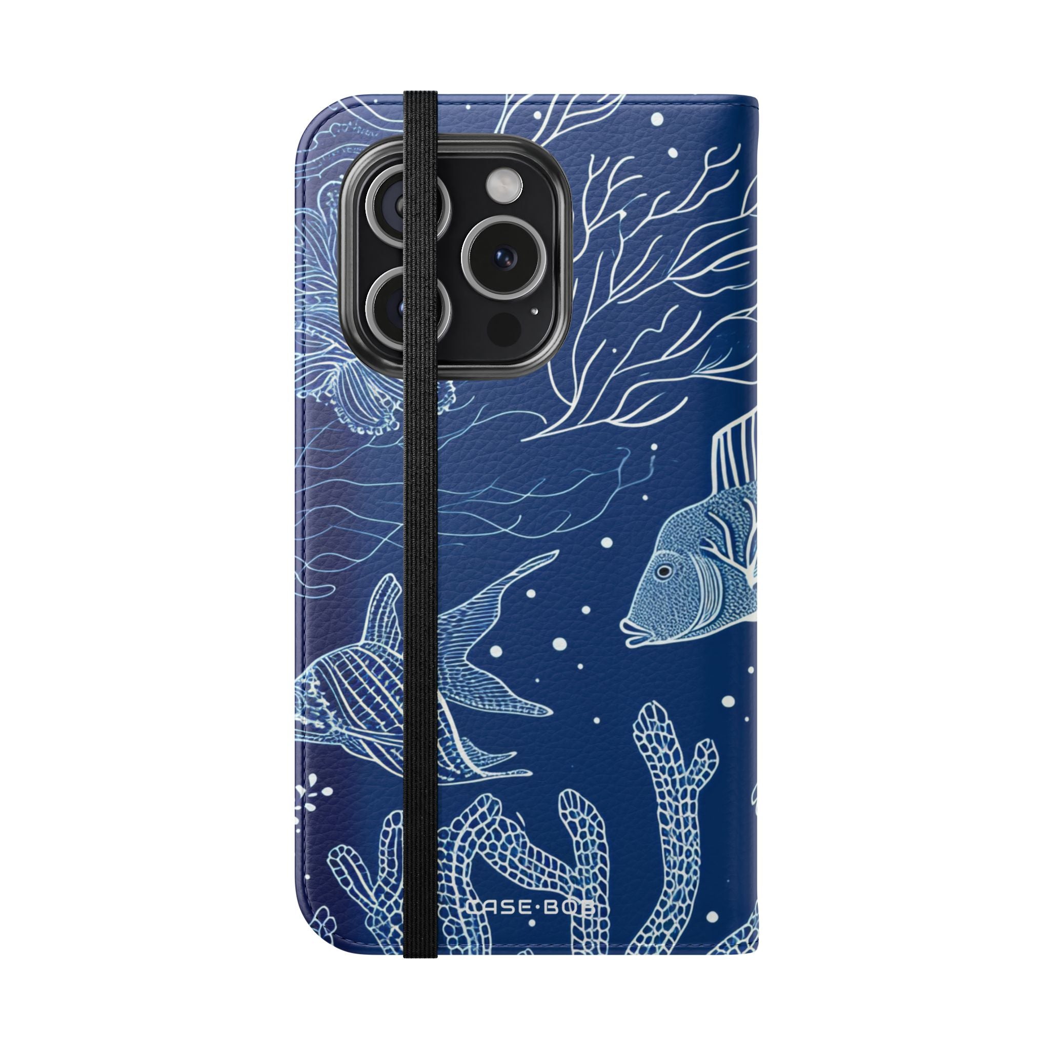Blue Scale Reef - iPhone 15 Pro Case - Wallet