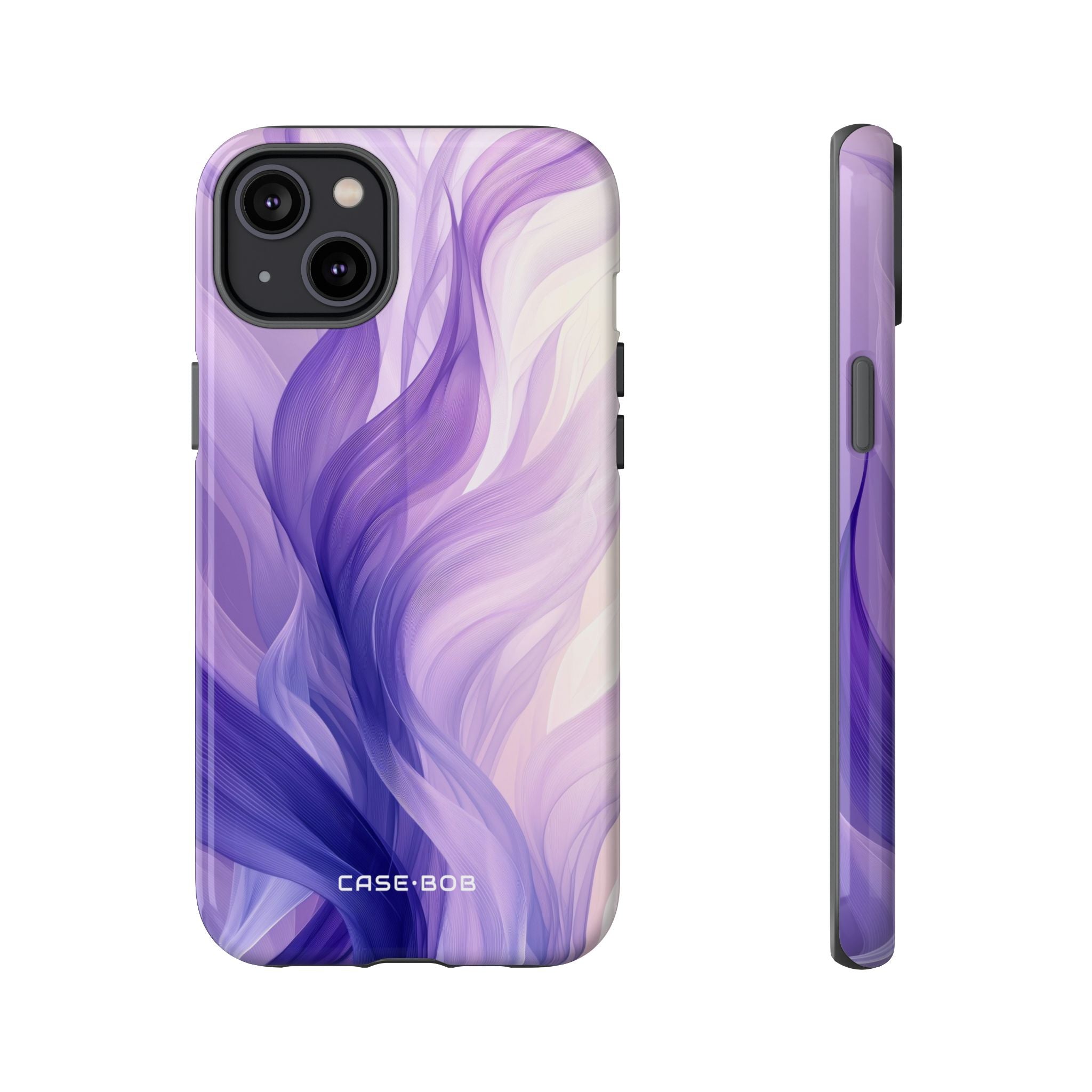 Purple Ribbon Waves iPhone 14 Plus Case - Tough