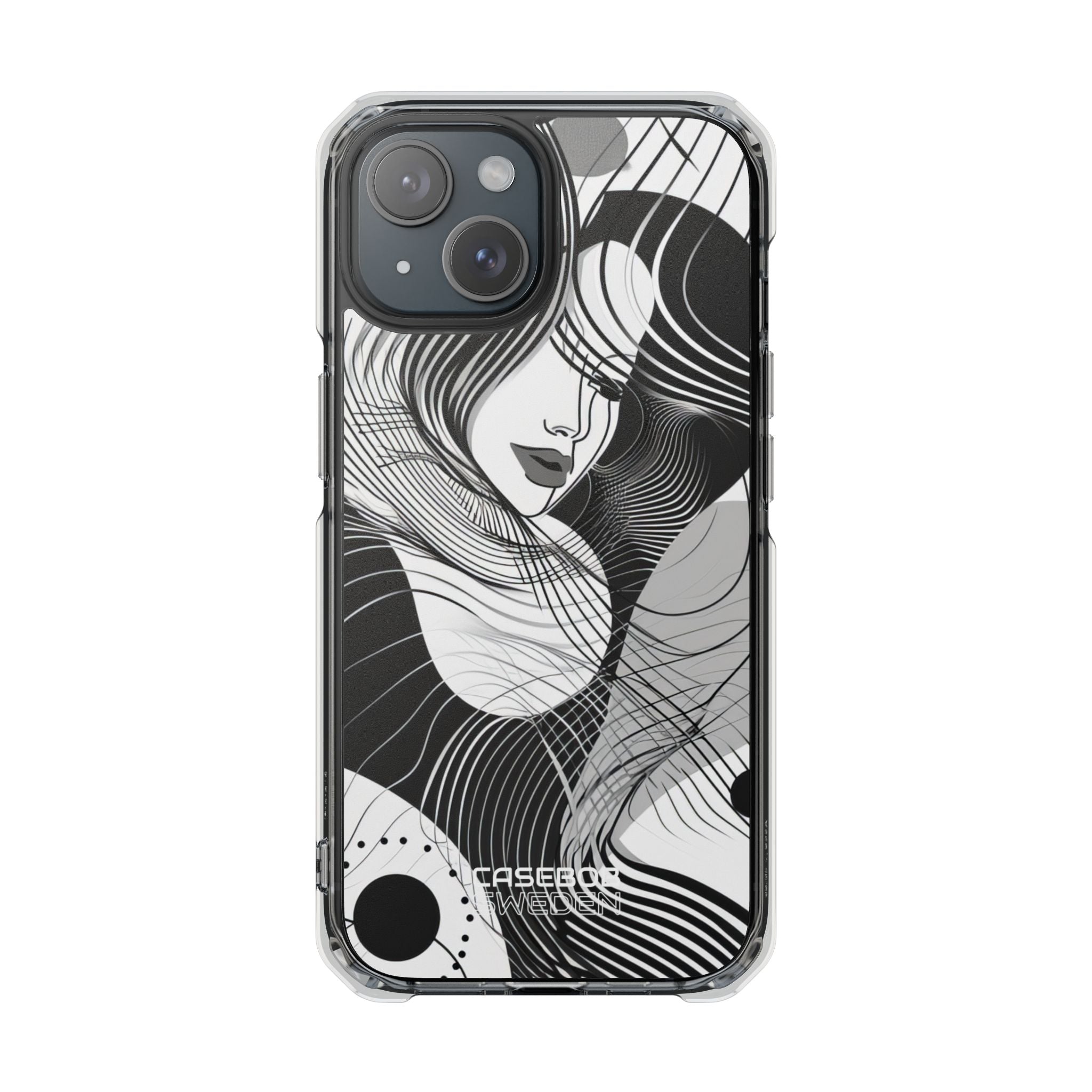Orange Wave Motion iPhone 15 - Impact Clear+
