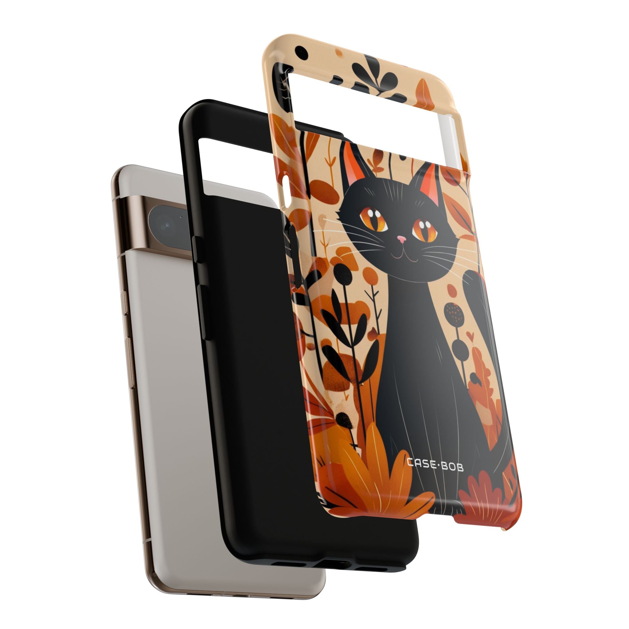 Black Cat Glow Google Pixel 8 Pro Case - Tough