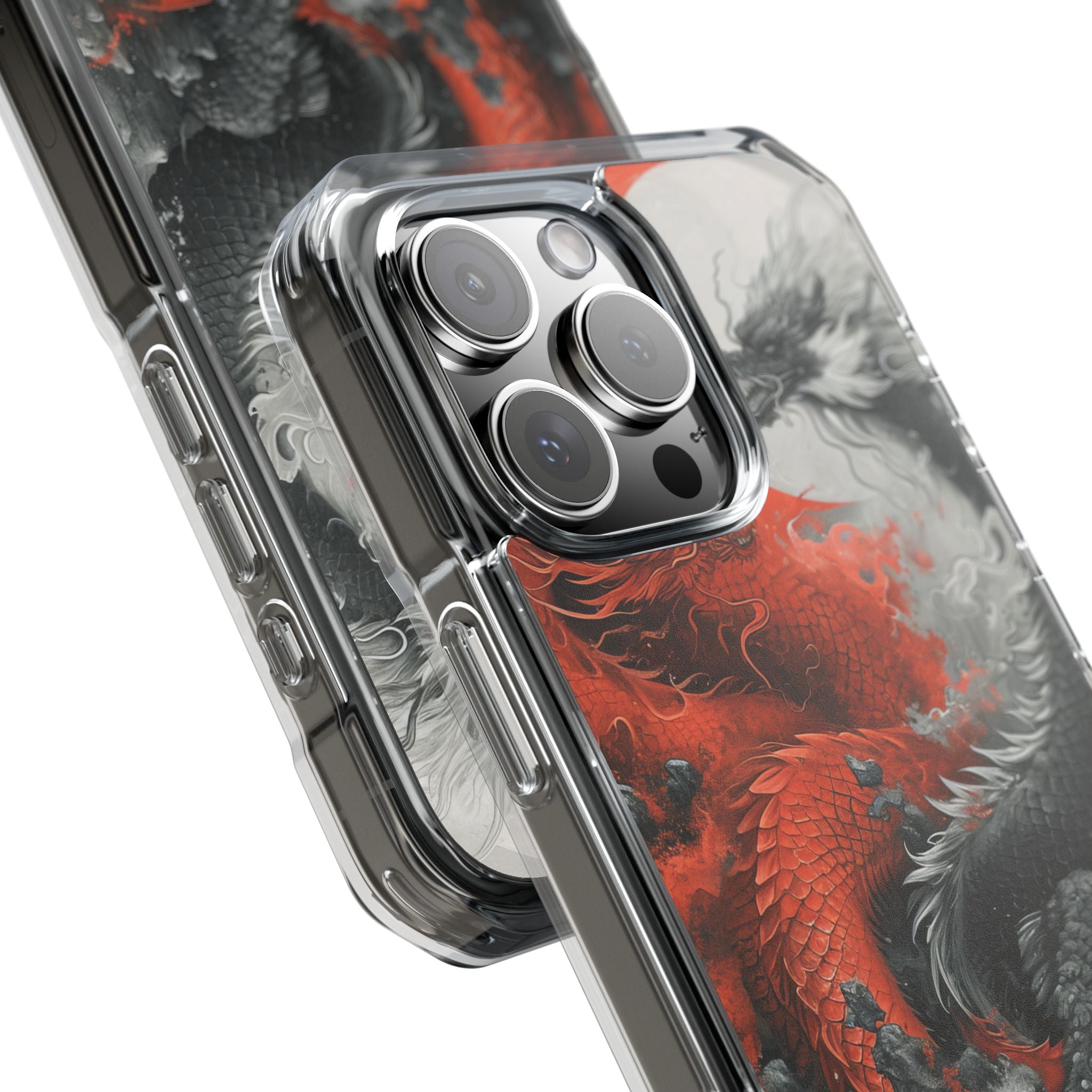 Twin Dragons Crimson iPhone 16 Pro Max Case - Impact