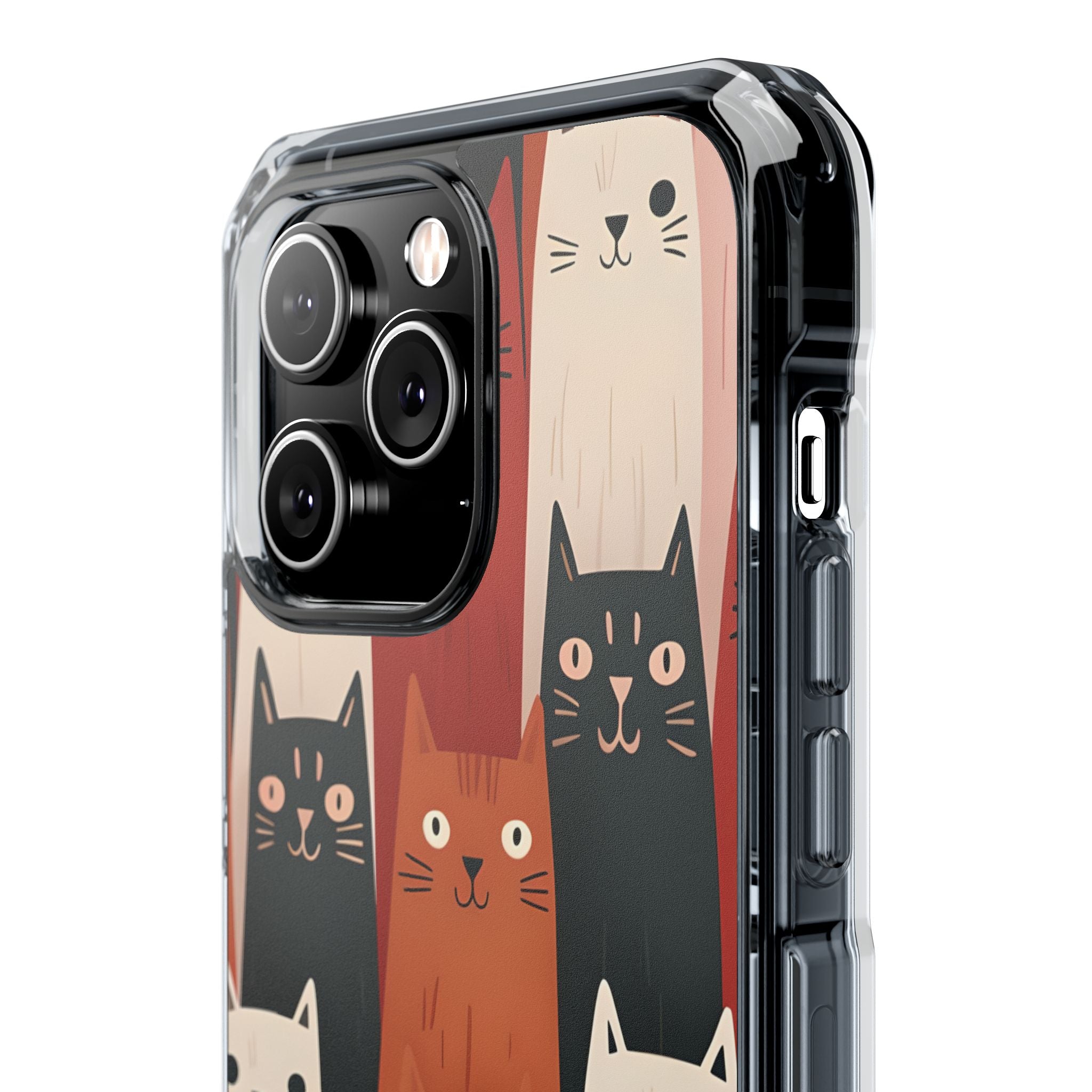 Elongated Cats Black iPhone 14 Pro Max Case - Impact