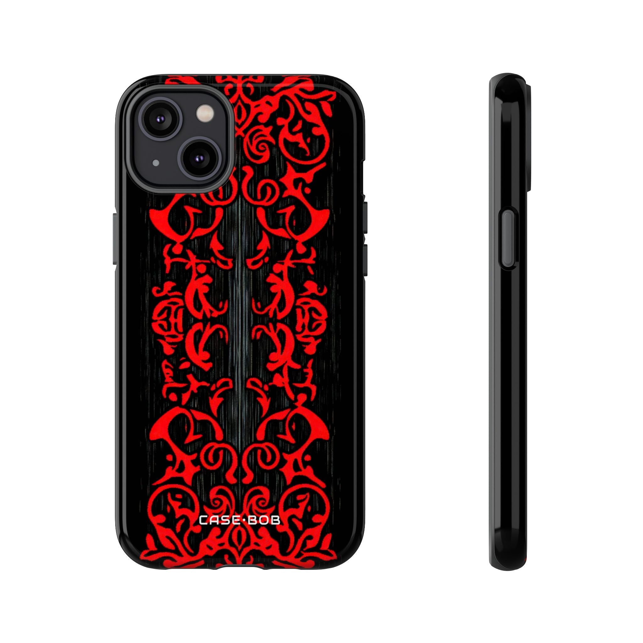 Crimson Spiral iPhone 14 Plus Case - Tough