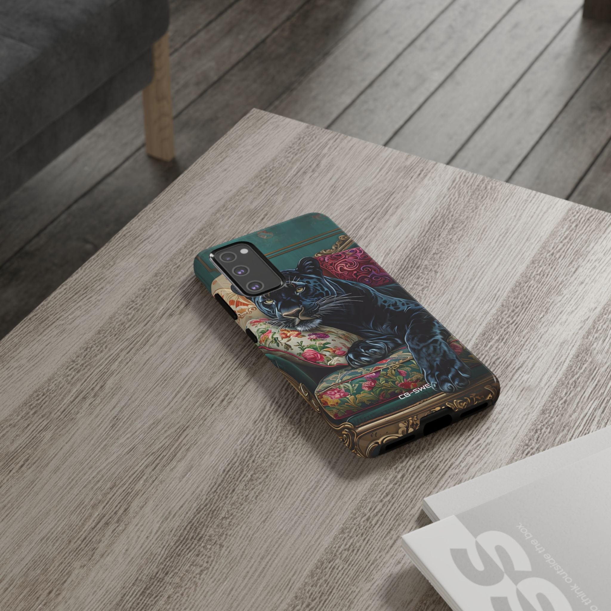 Panther on Vintage Chaise - Samsung Case
