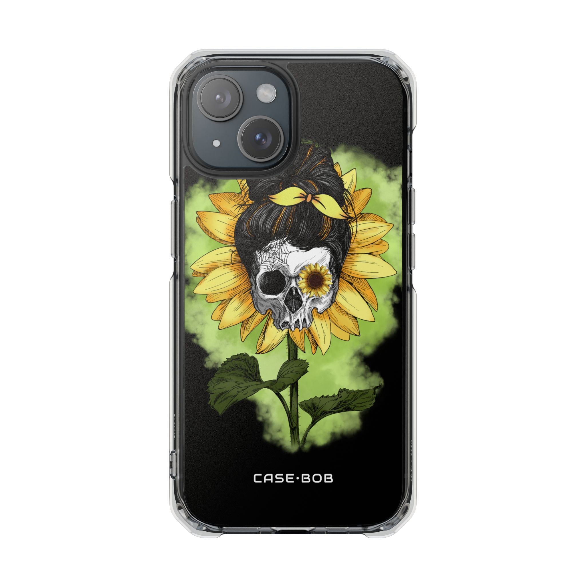 Sunflower Skull iPhone 15 Case - Impact