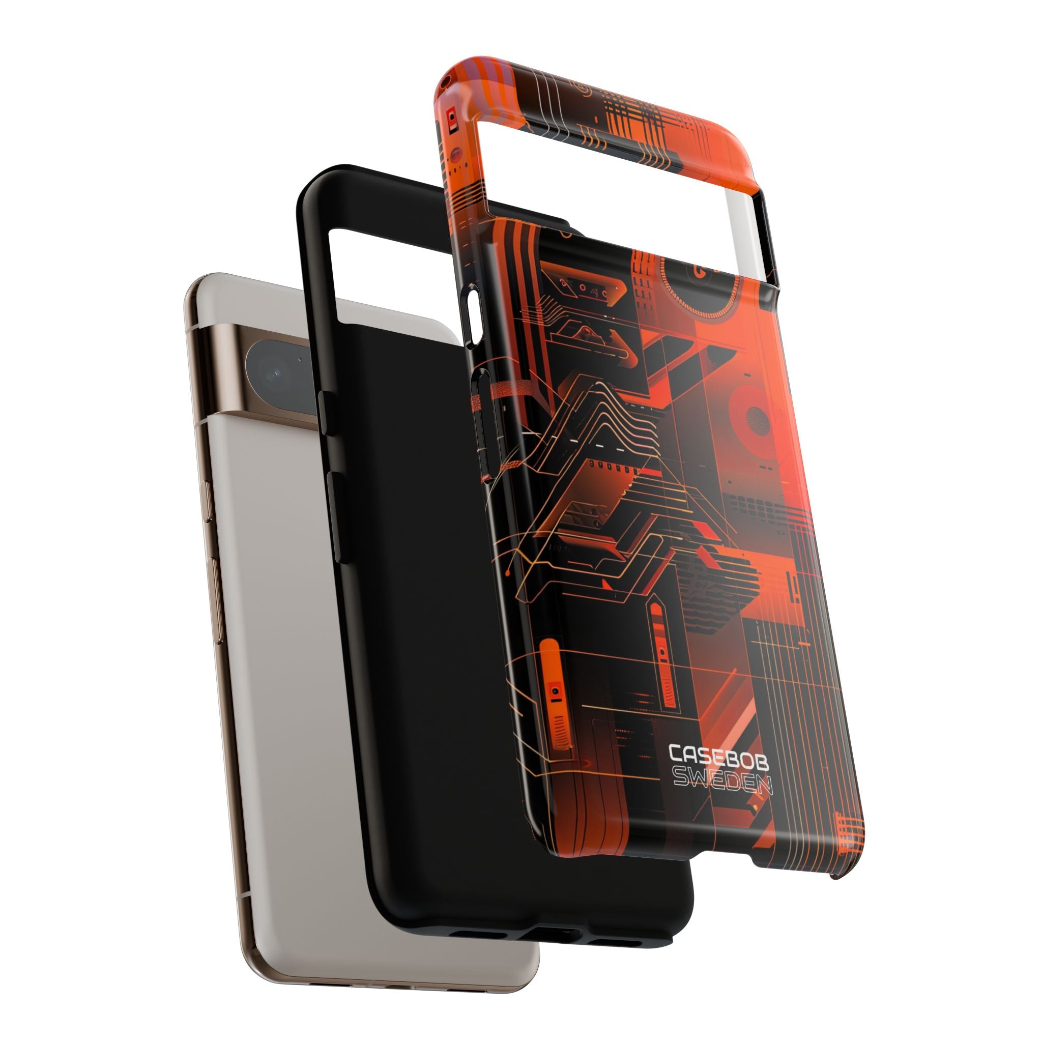 Orange Circuit Dreams Google Pixel 8 - Resistente