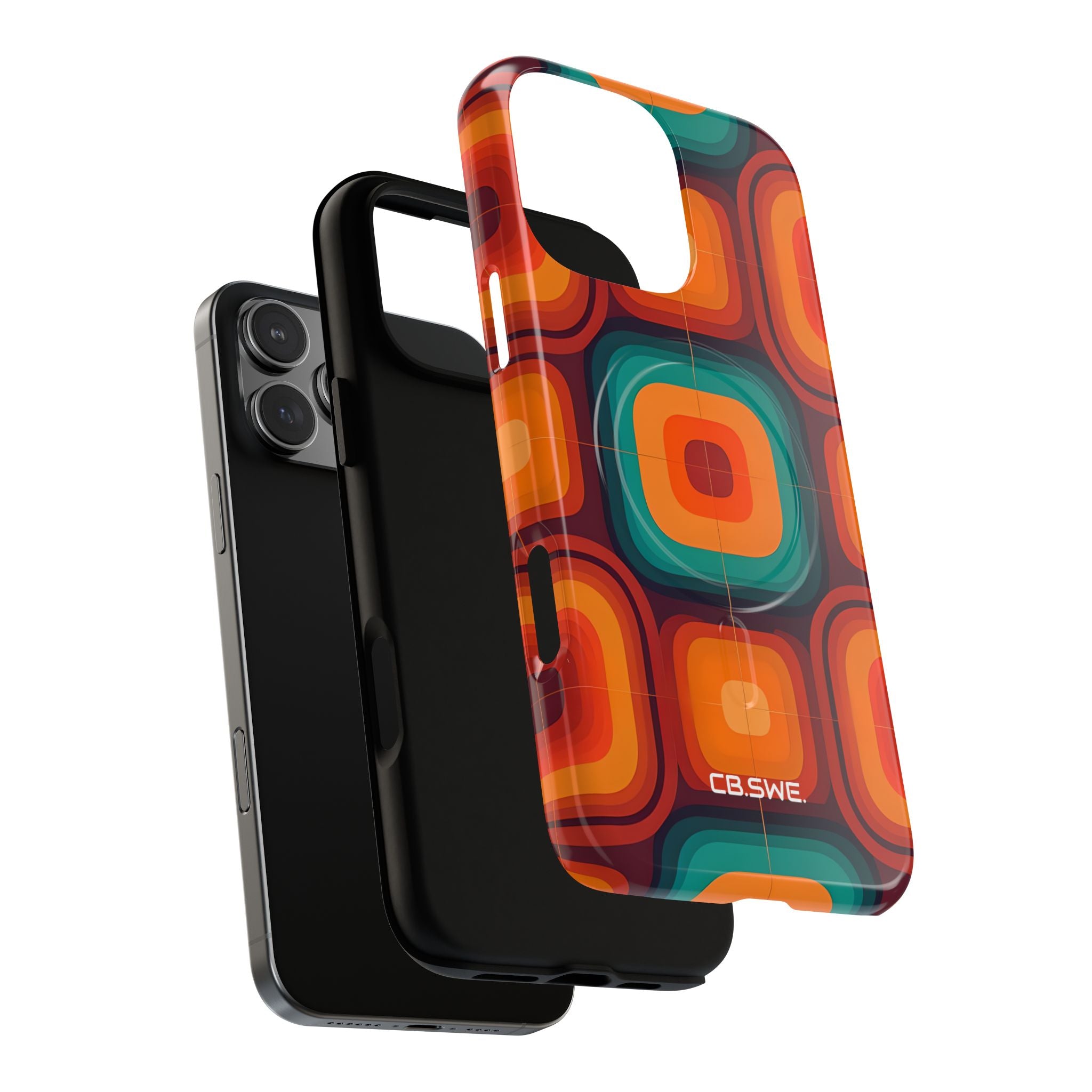 Retro 1970s Squares iPhone 16 - Tough+