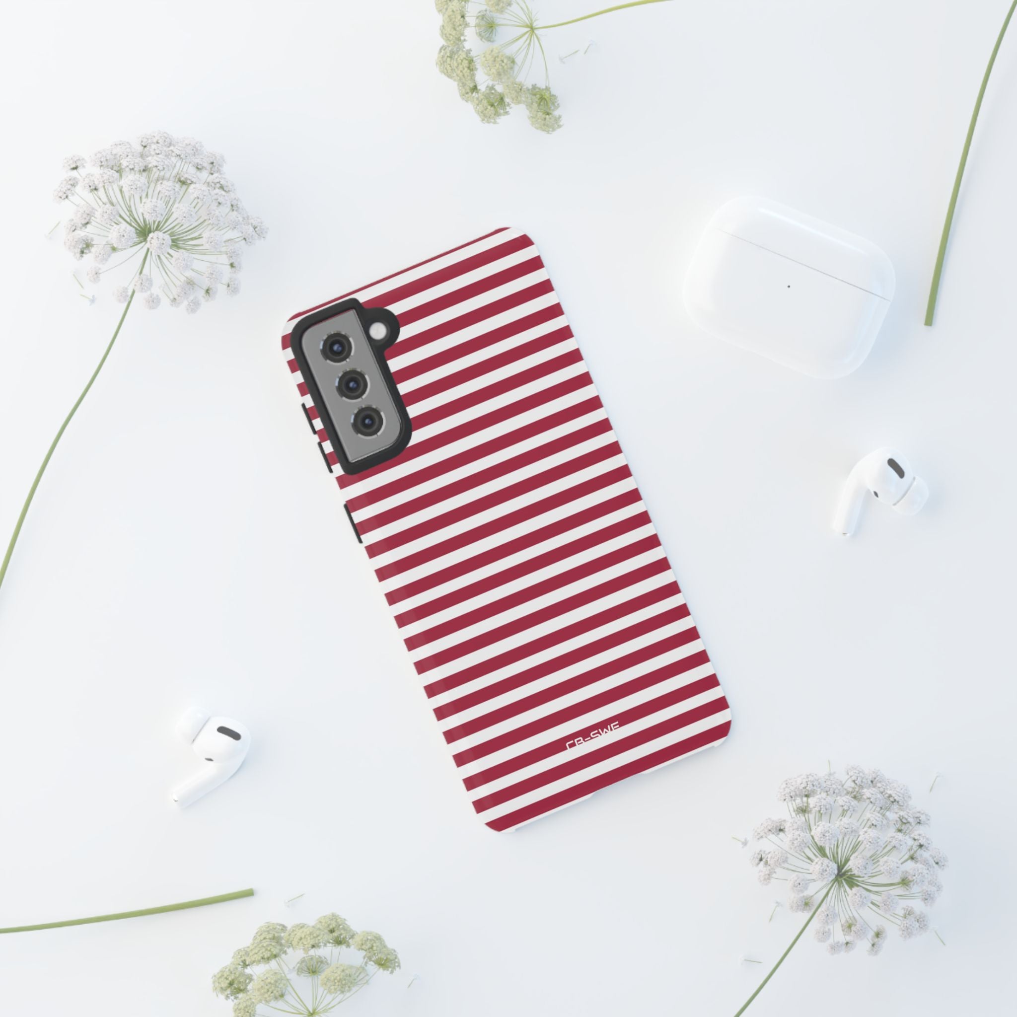 Crimson Stripes Flow - Samsung Case