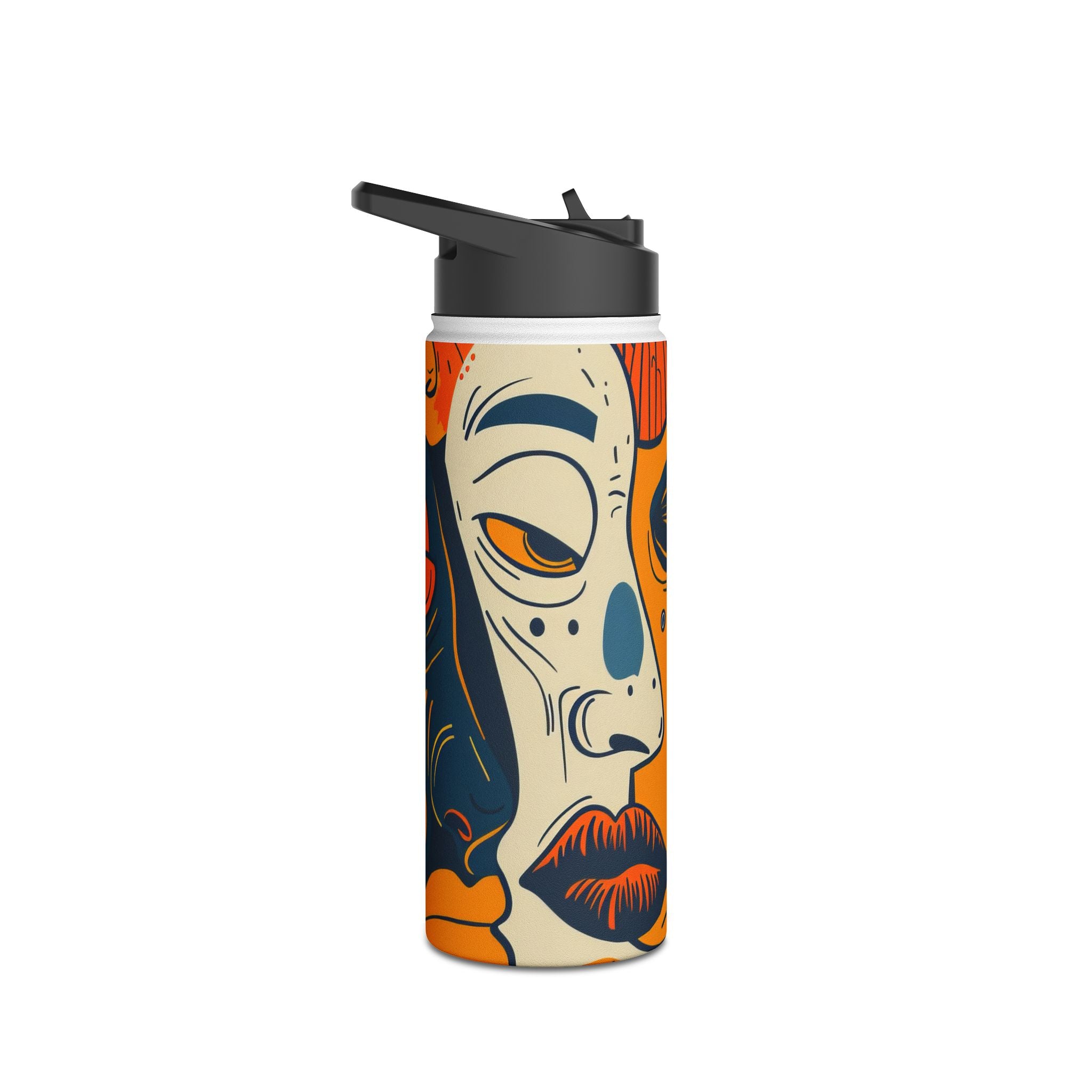 Overlapping Faces - Stainless Steel Water Bottle