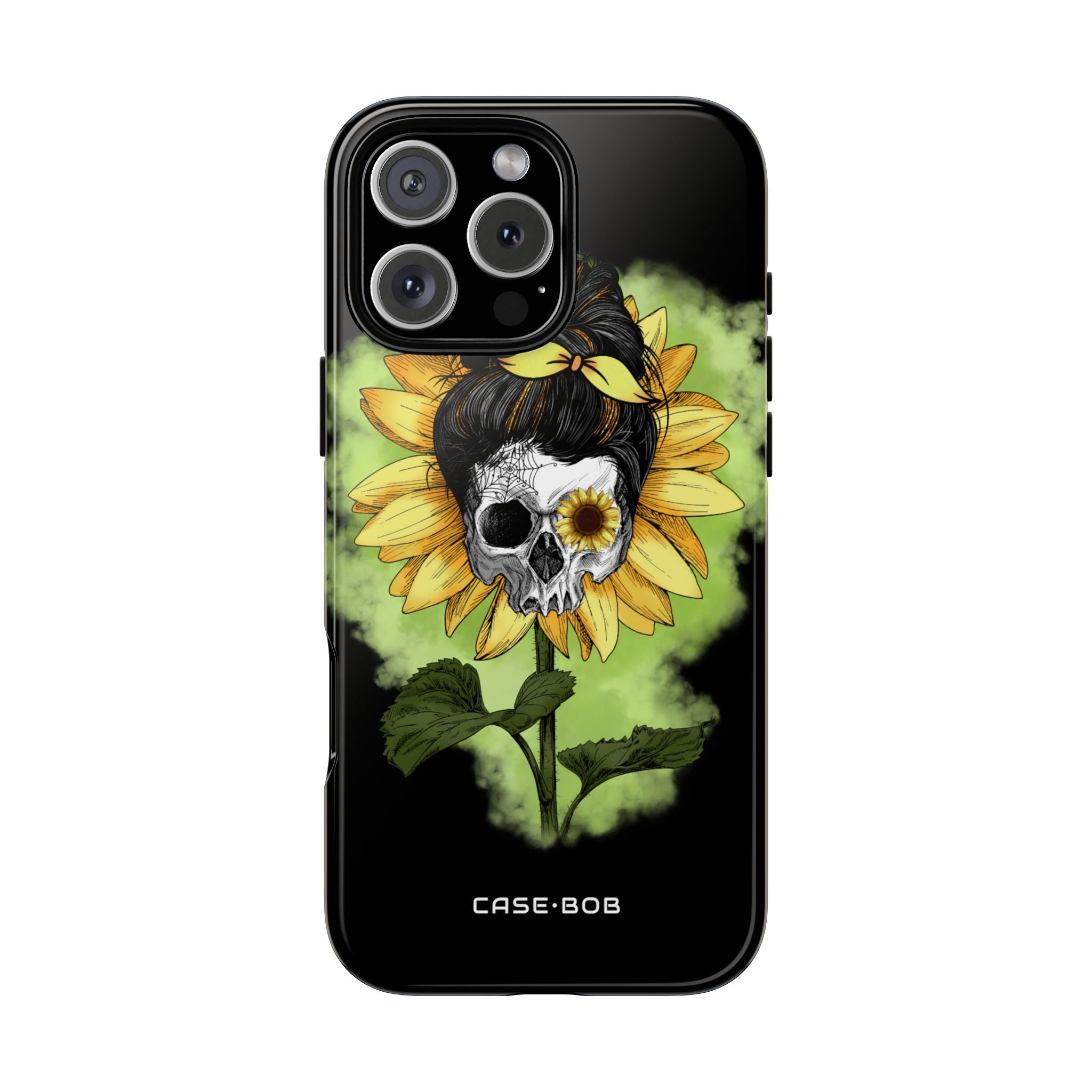 Sunflower Skull iPhone 16 Pro Max Case - Tough