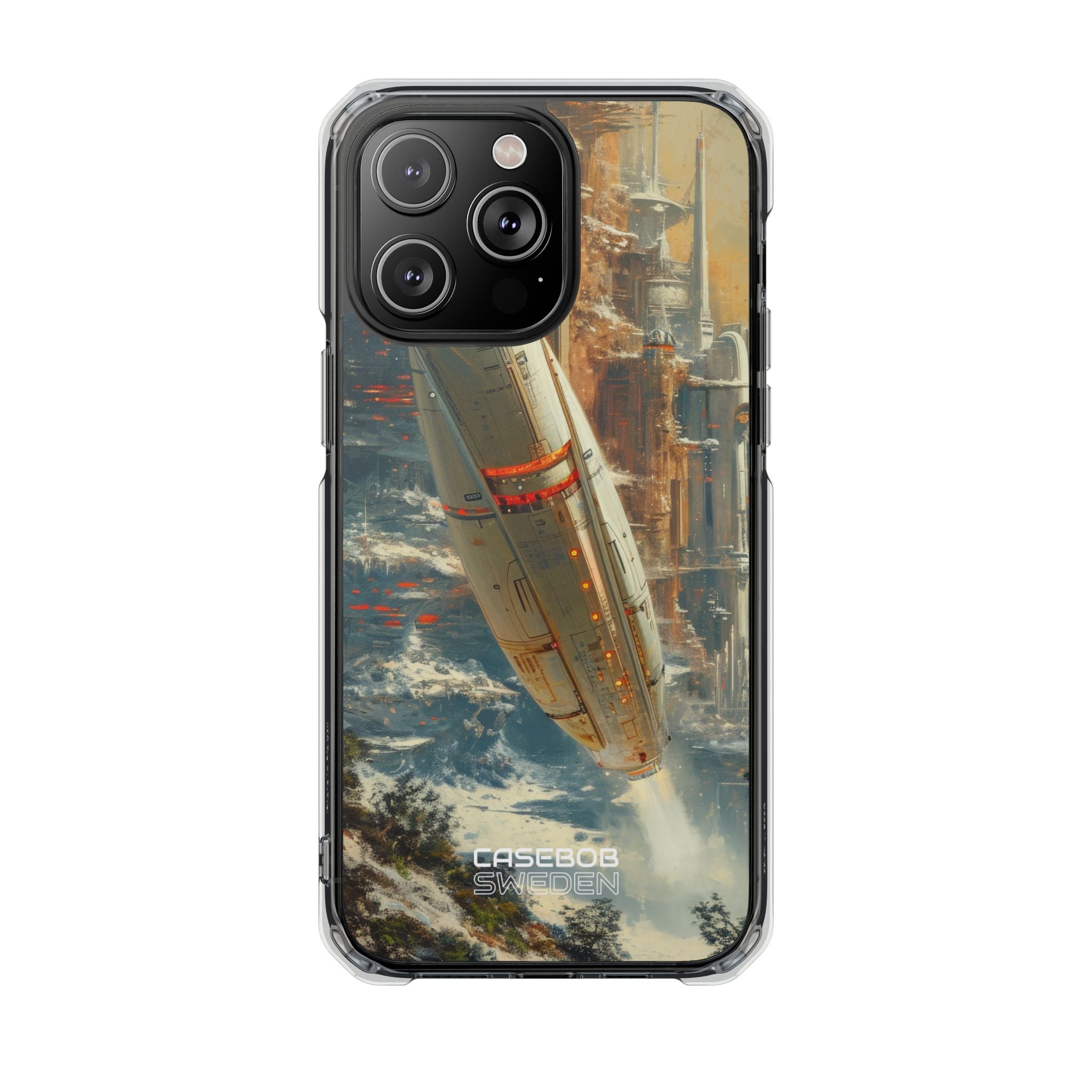 Futuristic Forest Voyage iPhone 14 - Impact Clear+