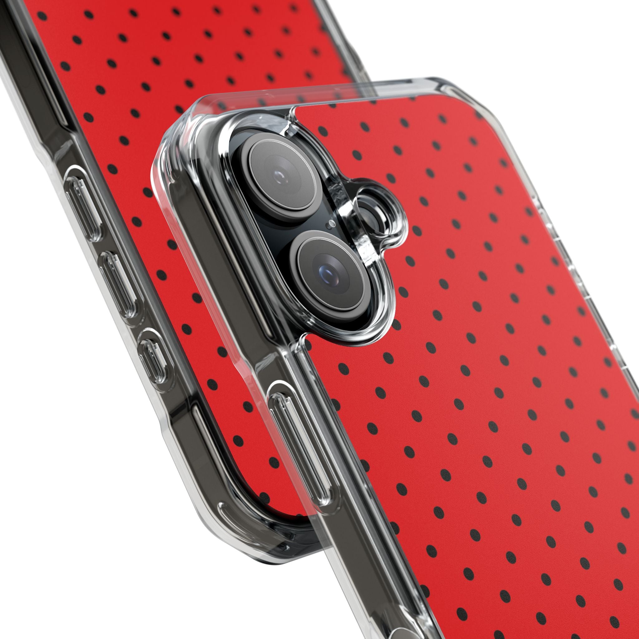 Crimson Dot Matrix iPhone 16 Case - Impact
