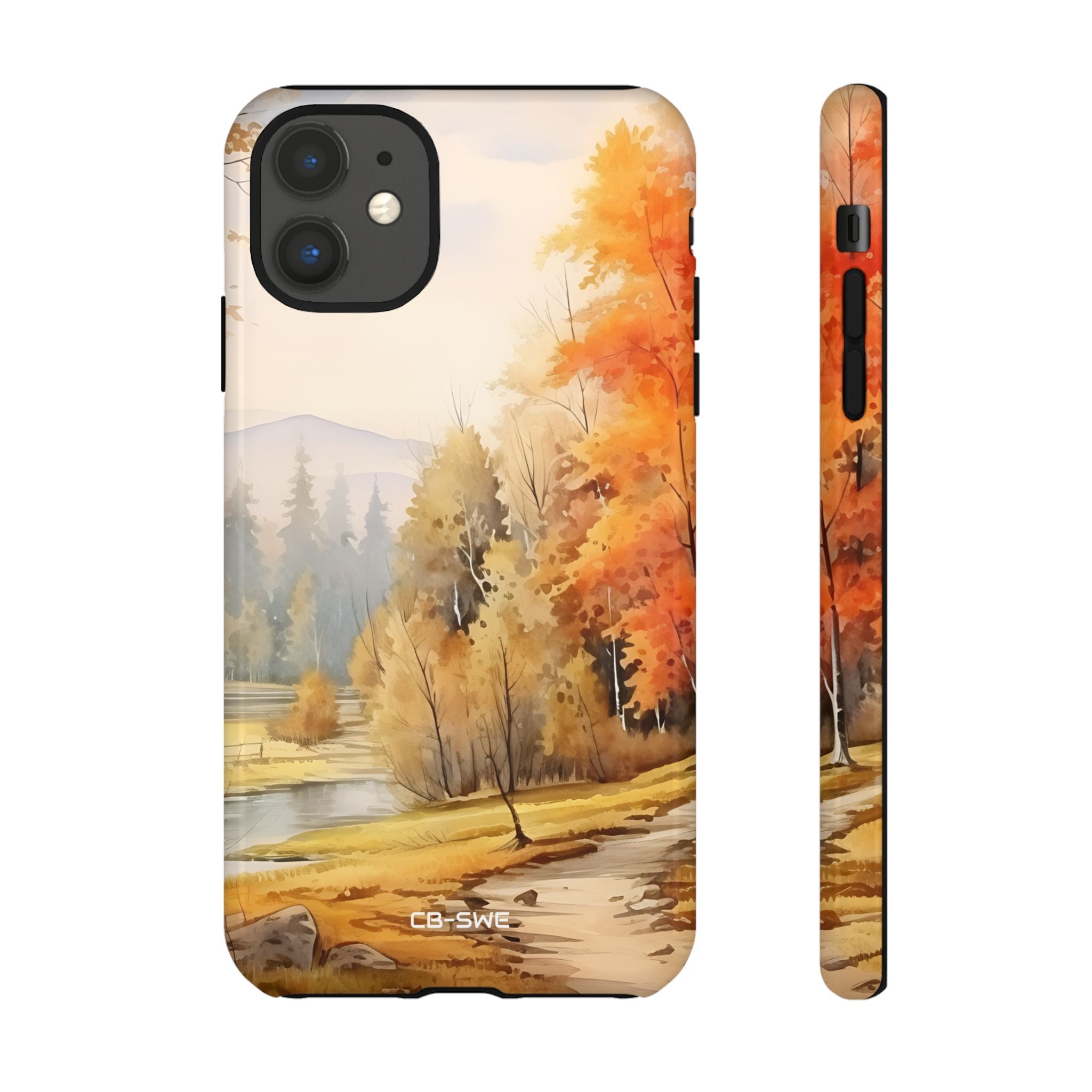 Golden Leaves Drift - iPhone Case
