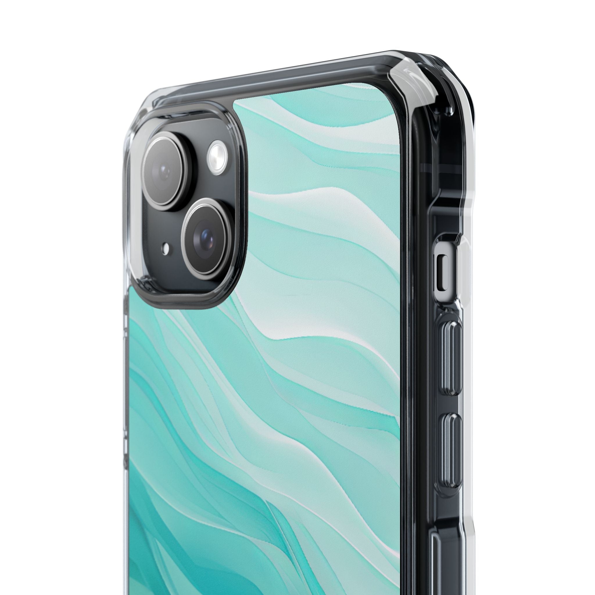Soothing Aqua Waves iPhone 15 - Impact Clear+