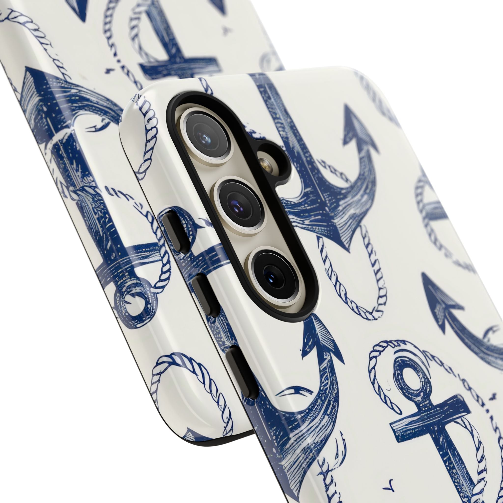 Arazzo con ancora blu navy Samsung S24 - Tough