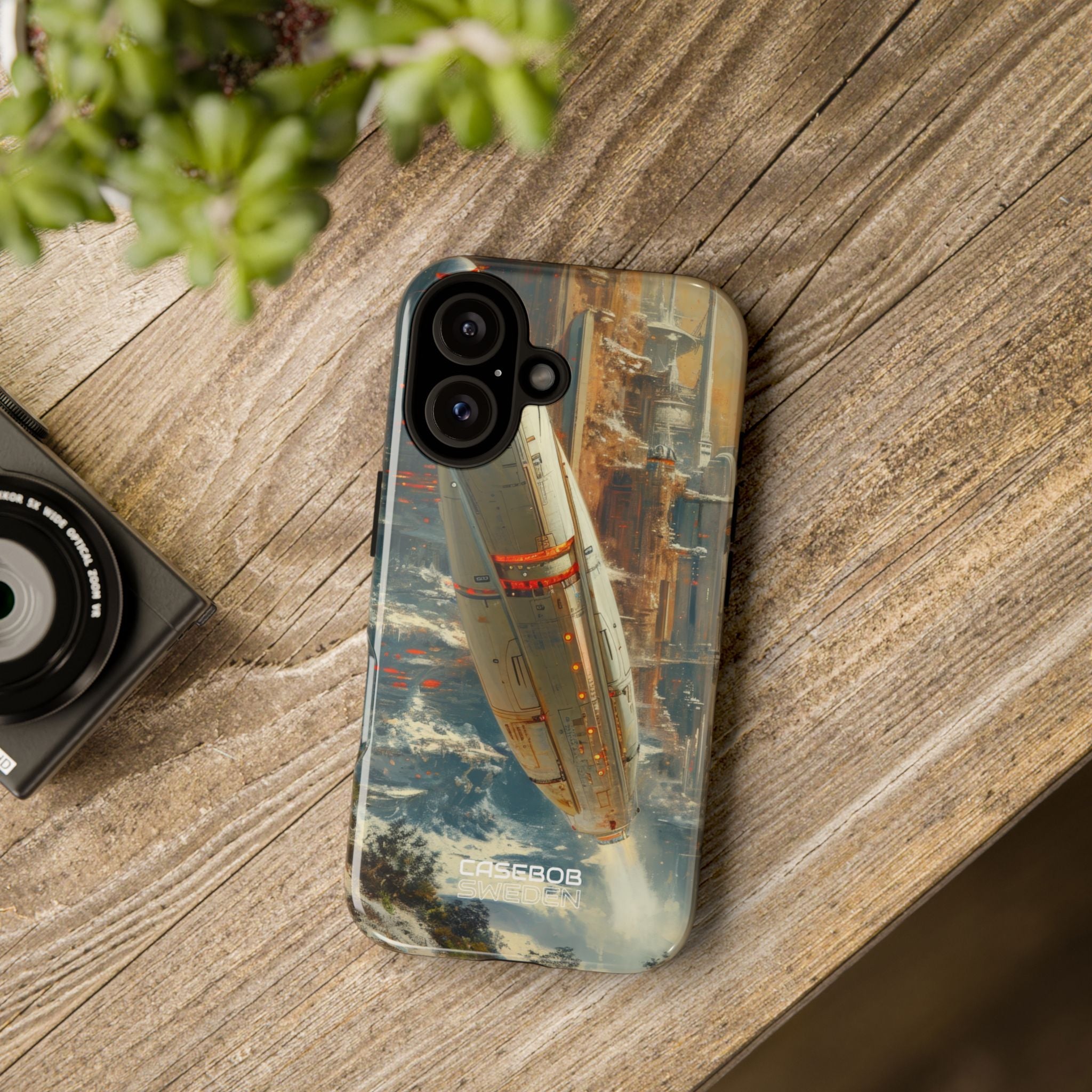 Futuristic Forest Voyage iPhone 16 - Tough