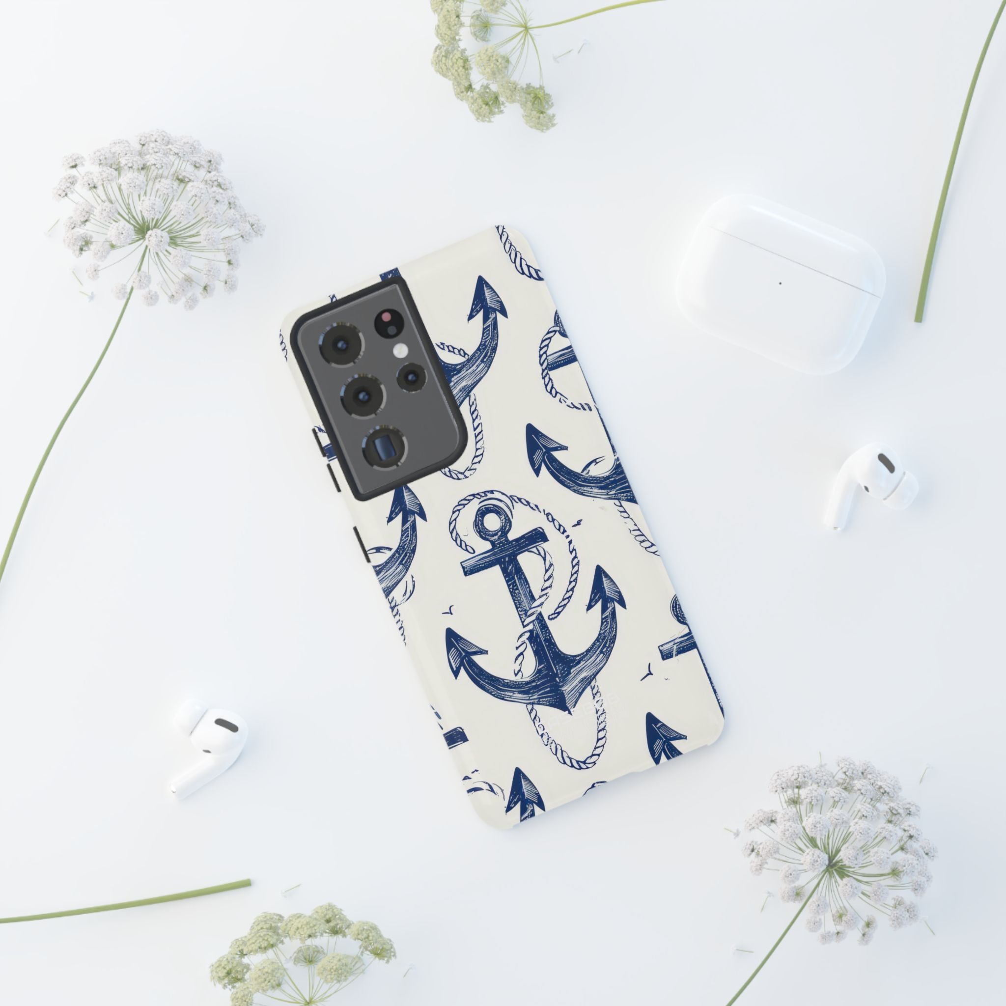 Navy Anchor Tapestry Samsung S21 - Tough