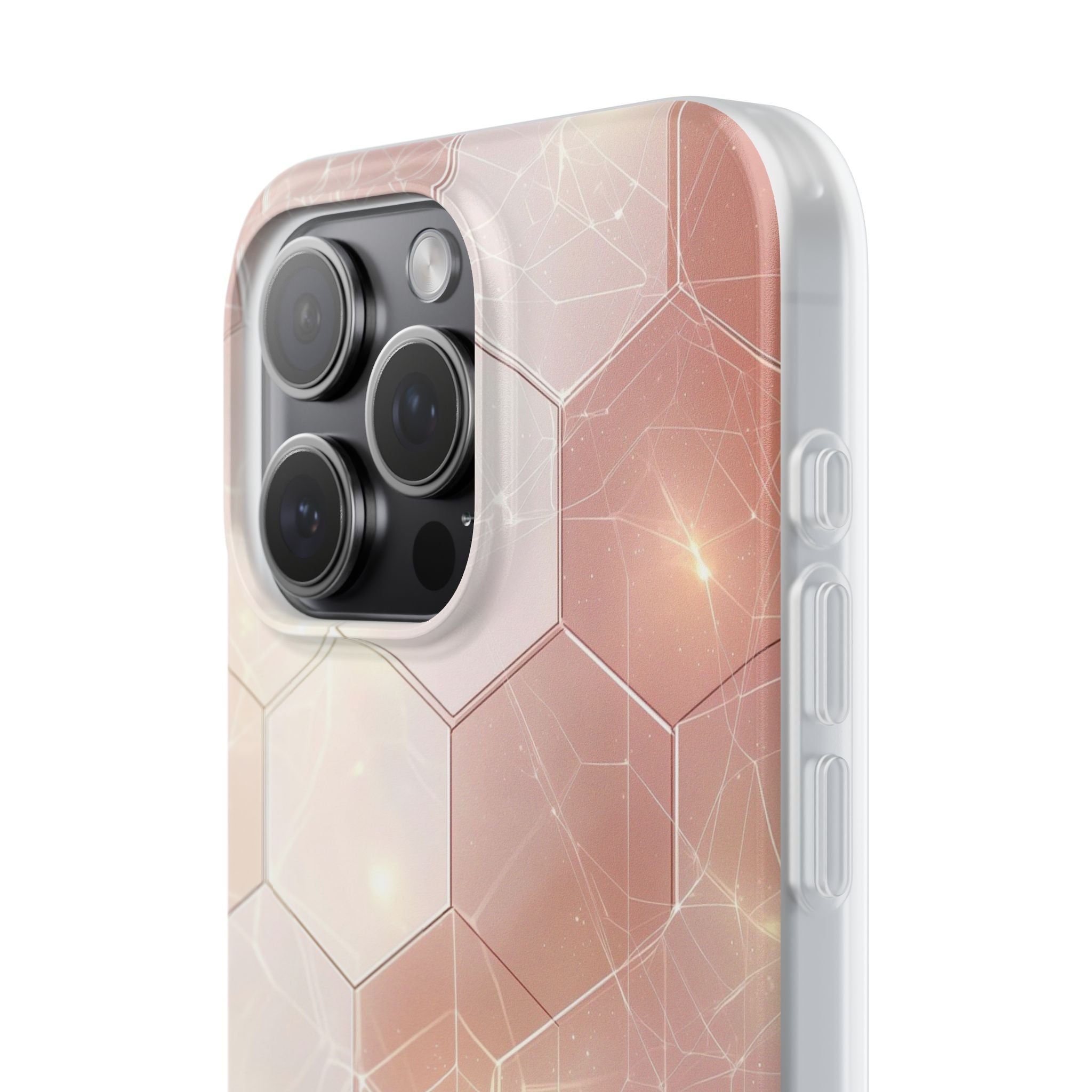 Honeycomb Glow iPhone 15 Pro Max Case - Soft