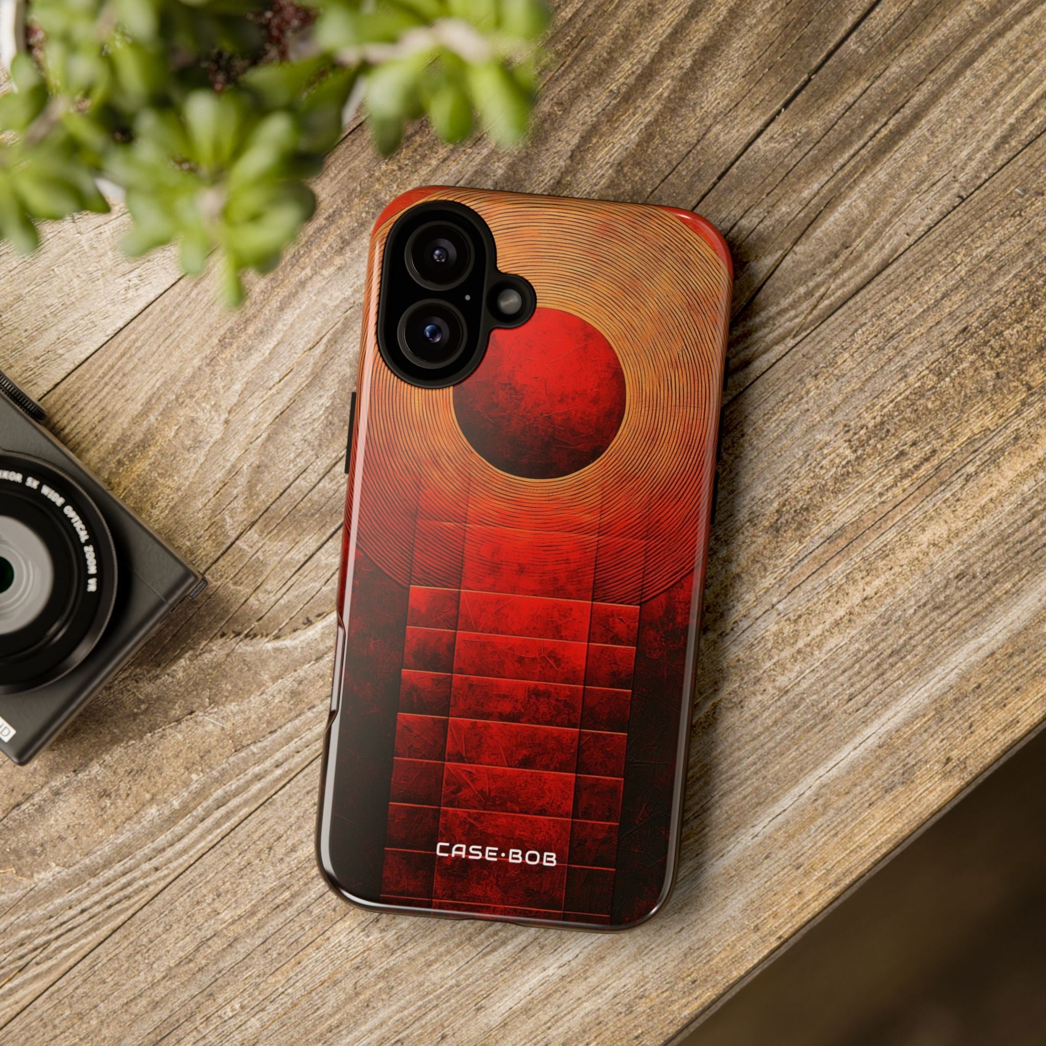 Crimson Rings iPhone 16 Plus Case - Tough