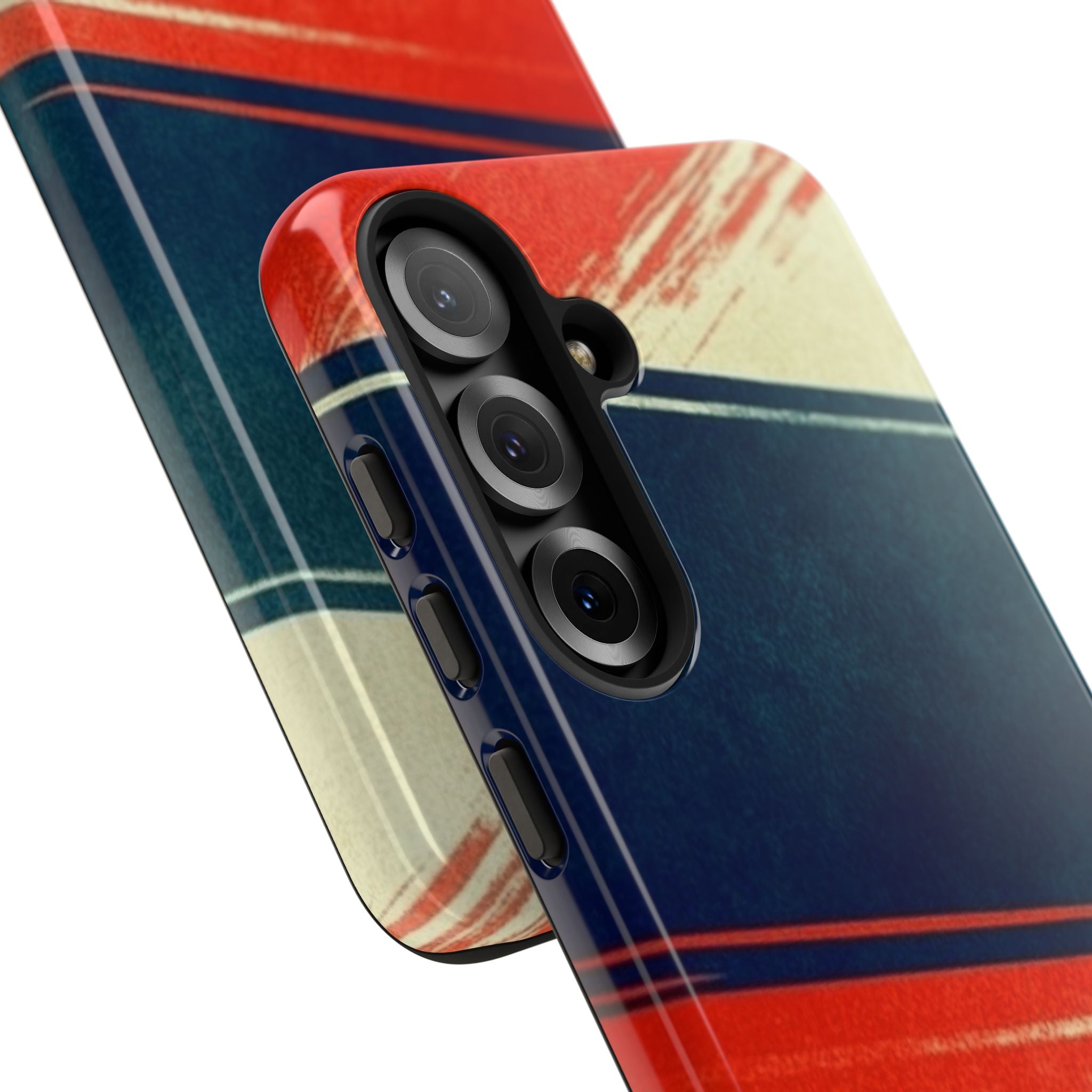 Blue Diagonal Motion Samsung S25 Plus Case - Tough