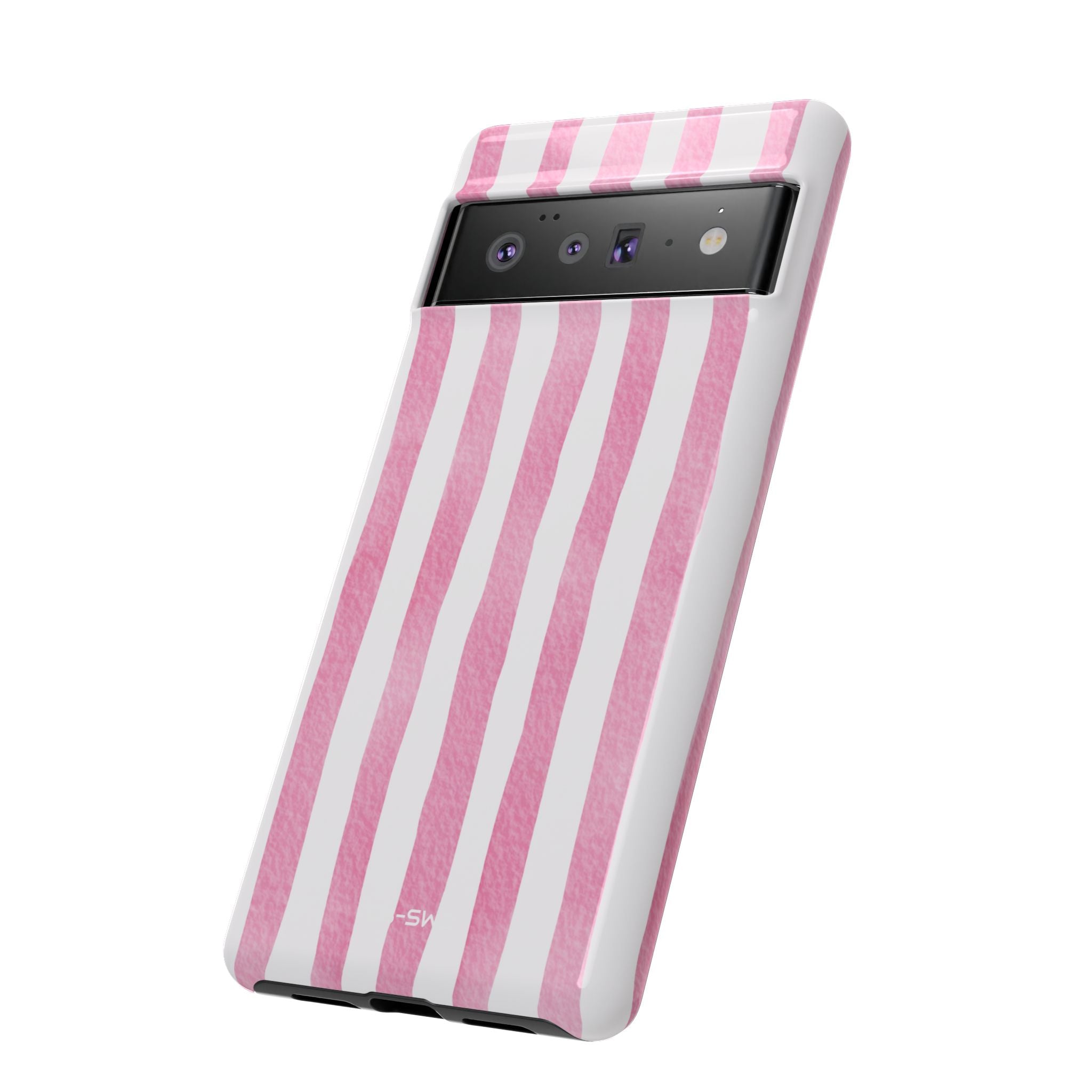 Pink Watercolor Stripes - Google Pixel Case