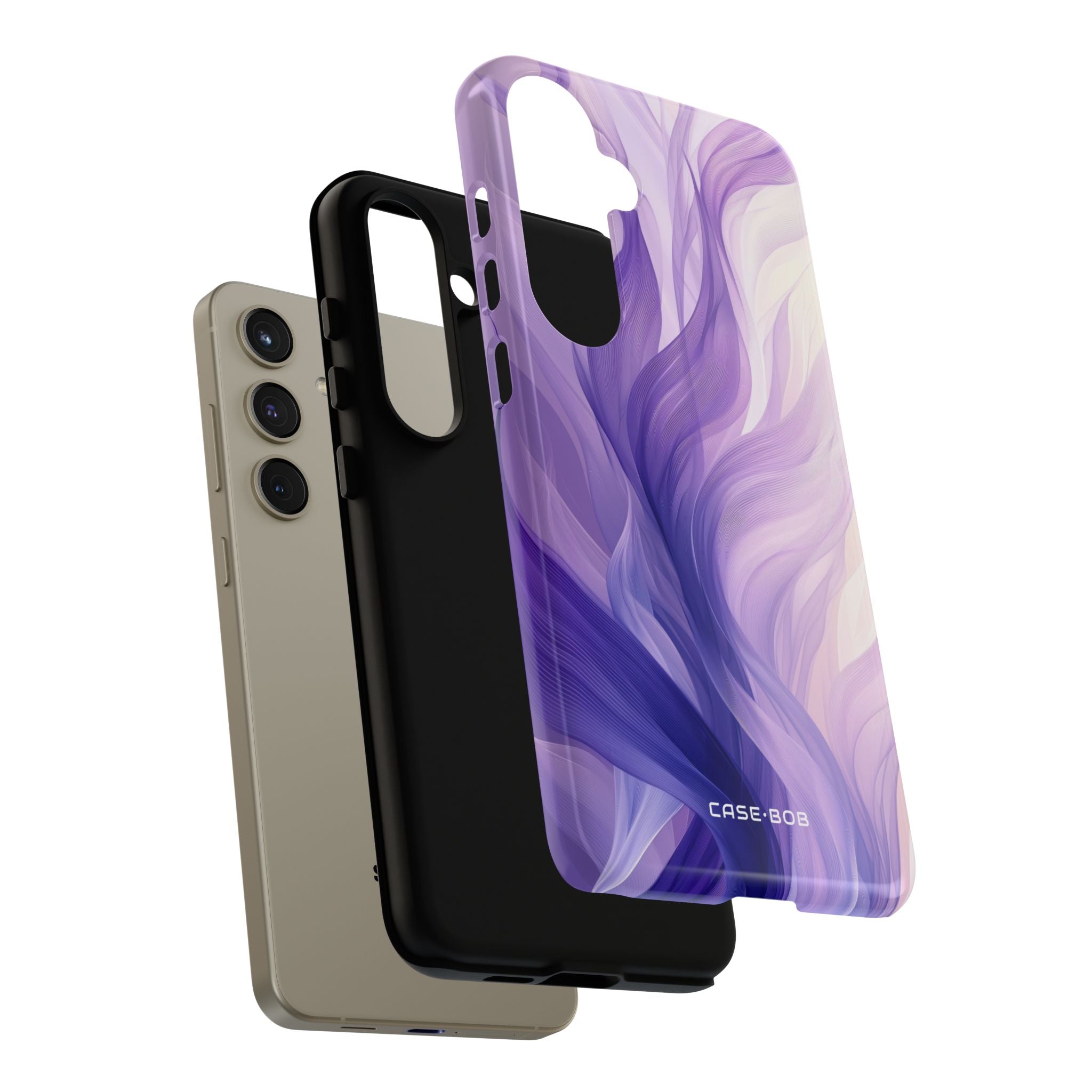 Purple Ribbon Waves Samsung S24 Plus Case - Tough