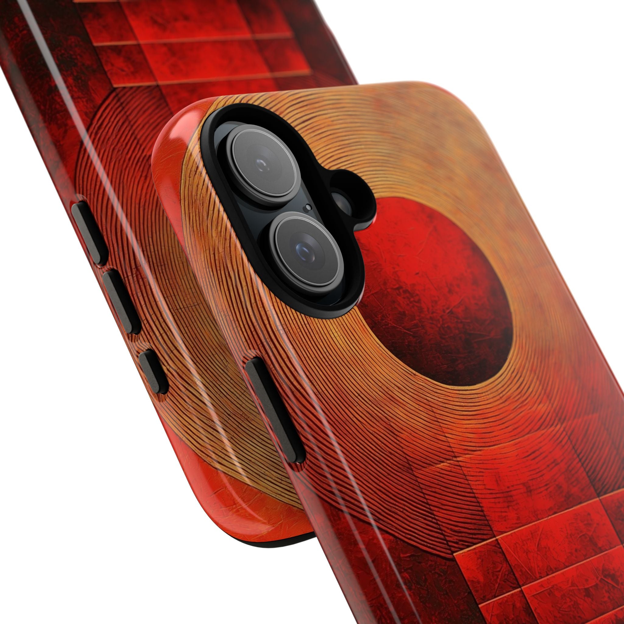 Crimson Rings iPhone 16 Plus Case - Tough