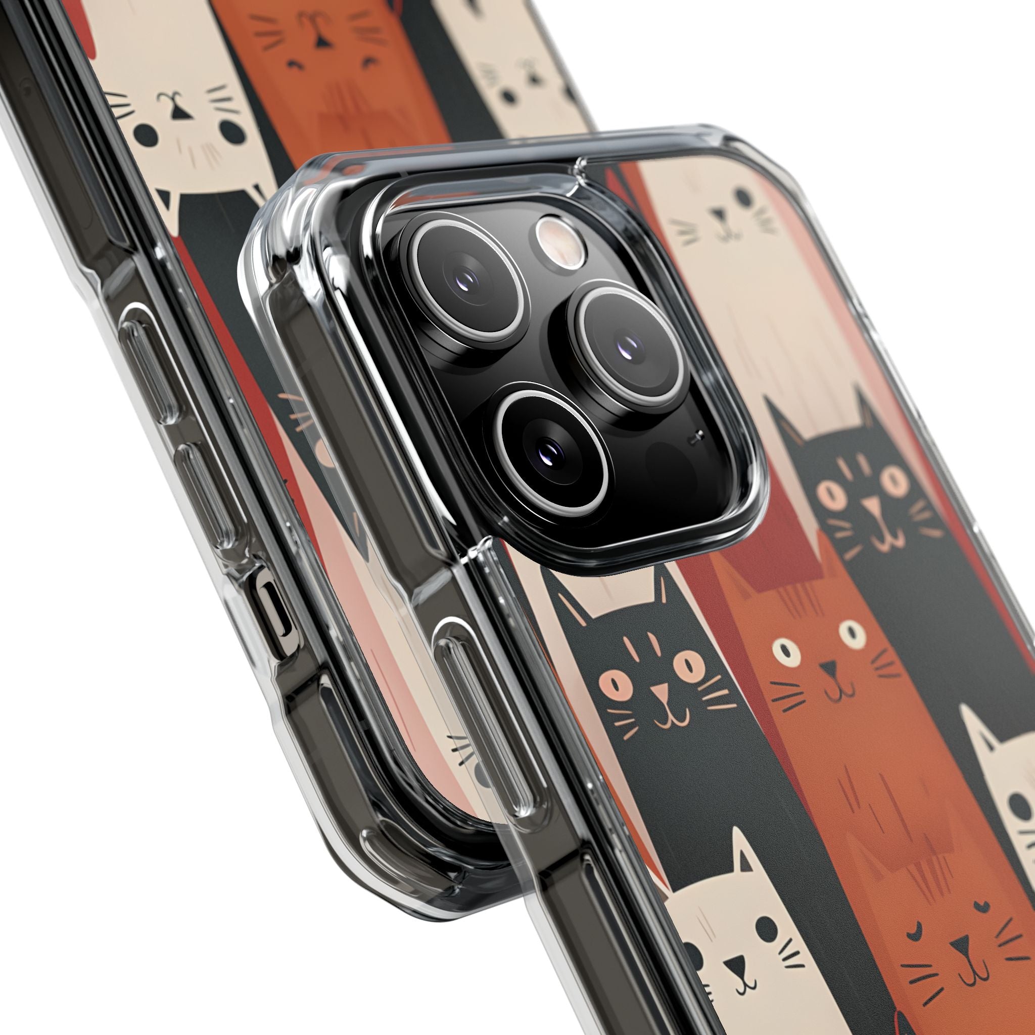 Elongated Cats Black iPhone 14 Pro Case - Impact