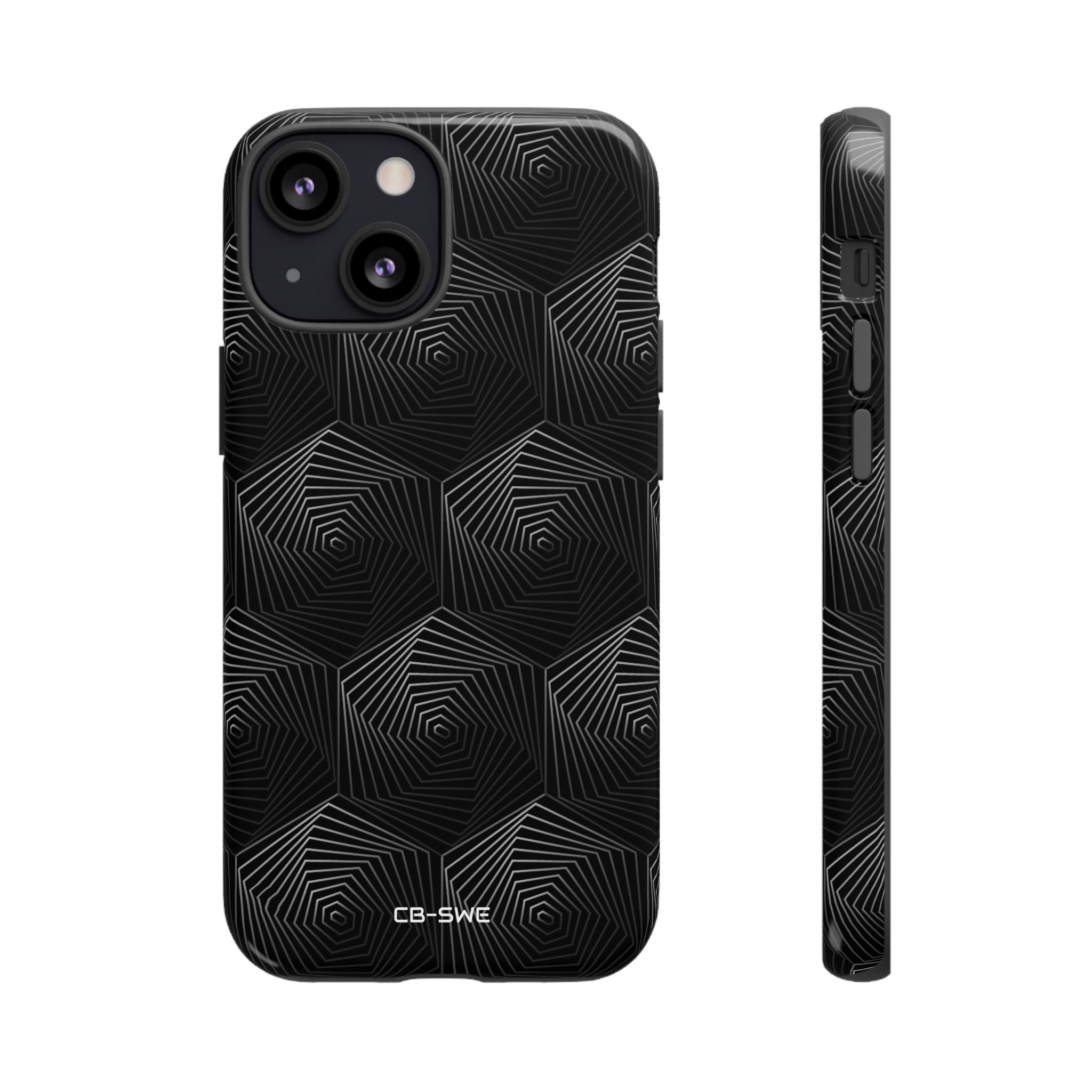 Geometric Spiral Illusion - iPhone Case