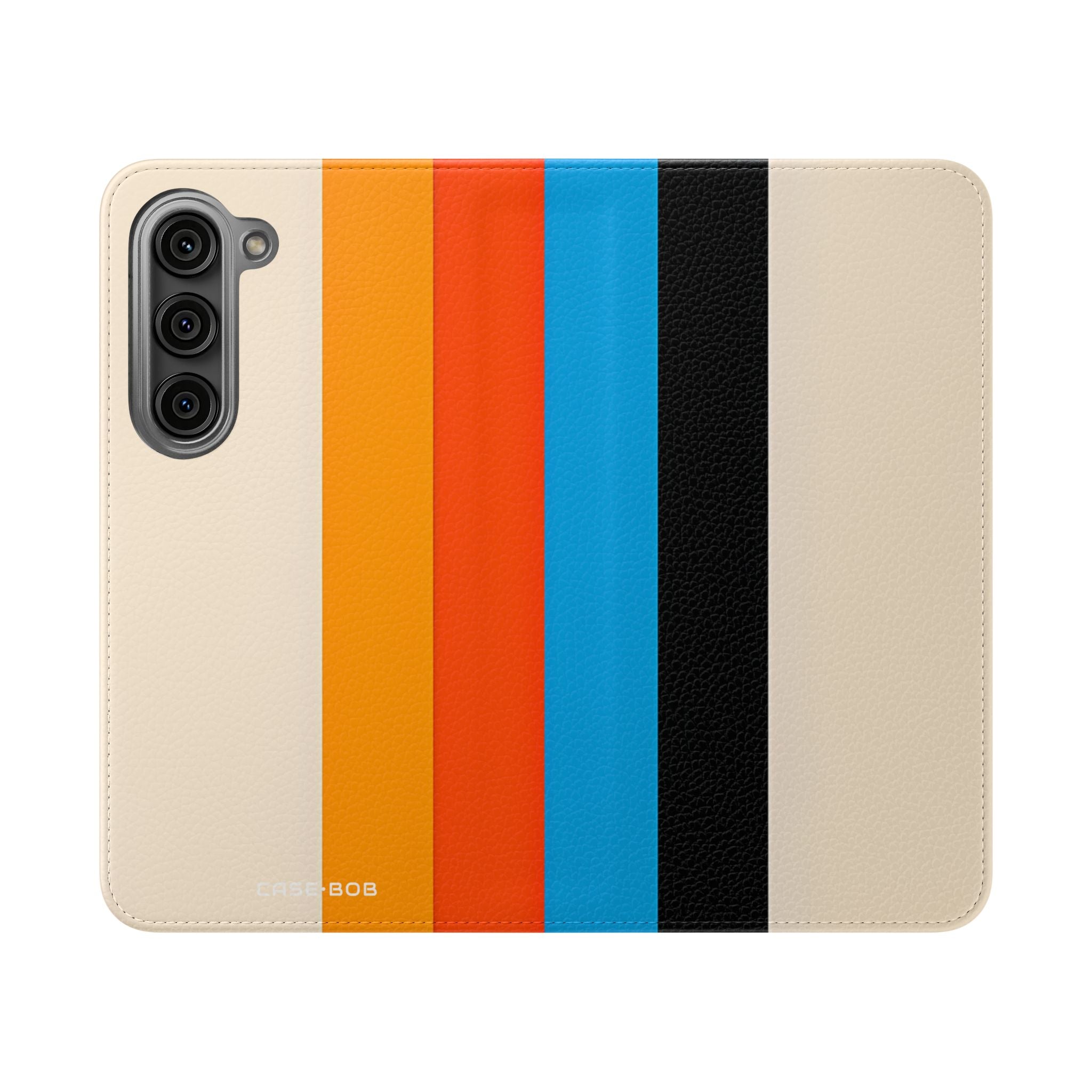 Sateenkaariraitoja beige - Samsung S23 Case - Lompakkotyyppinen