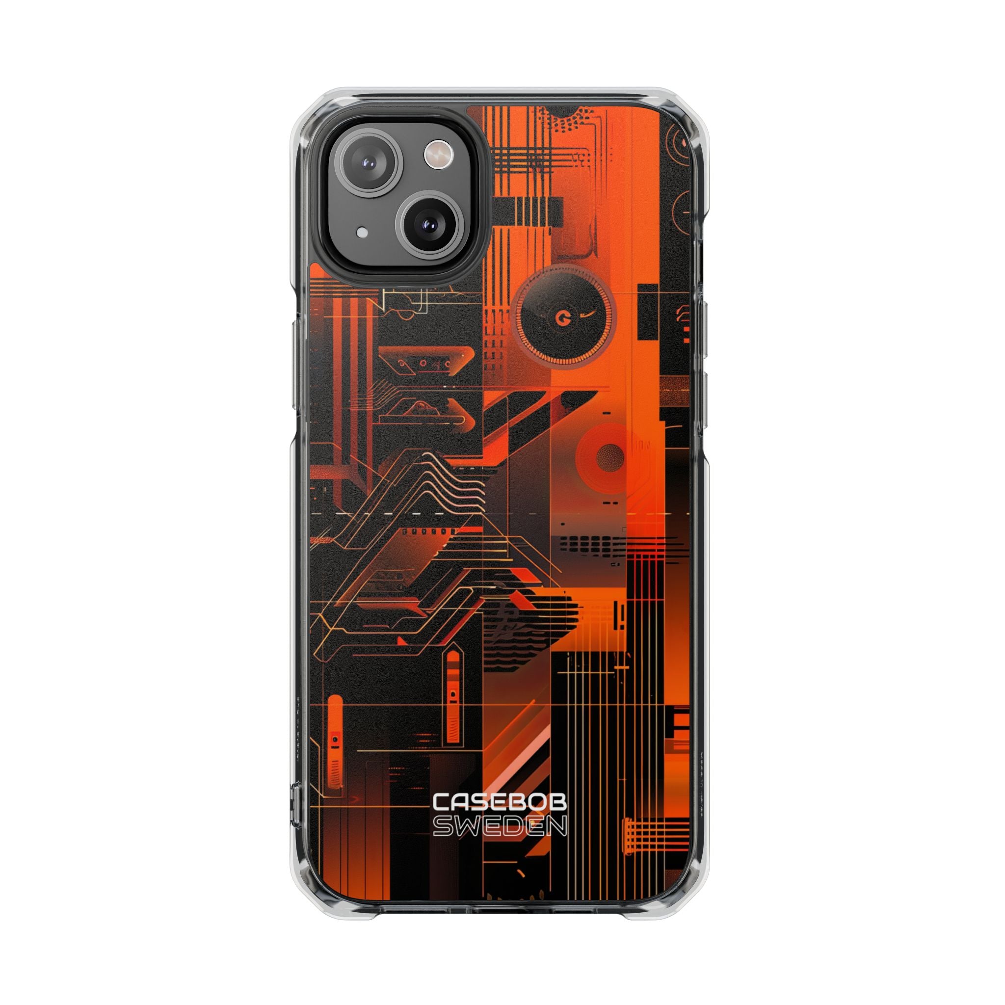 Orange Circuit Dreams iPhone 14 - Impact Clear+