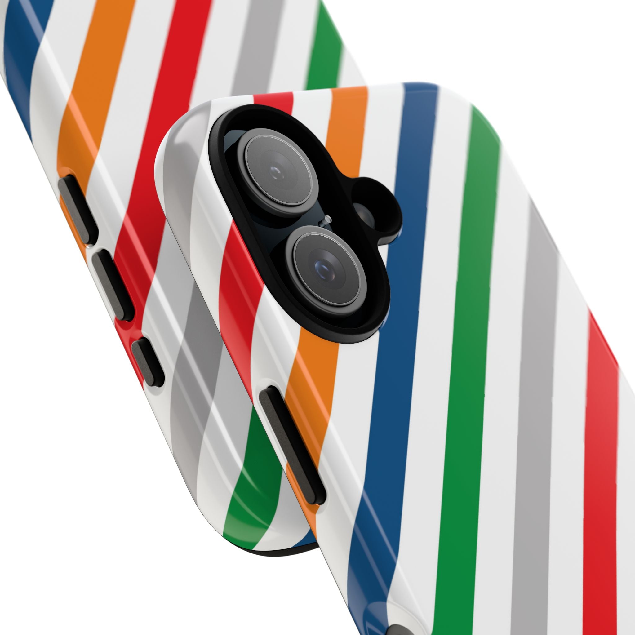 Vibrant Geometric Stripes - iPhone Case