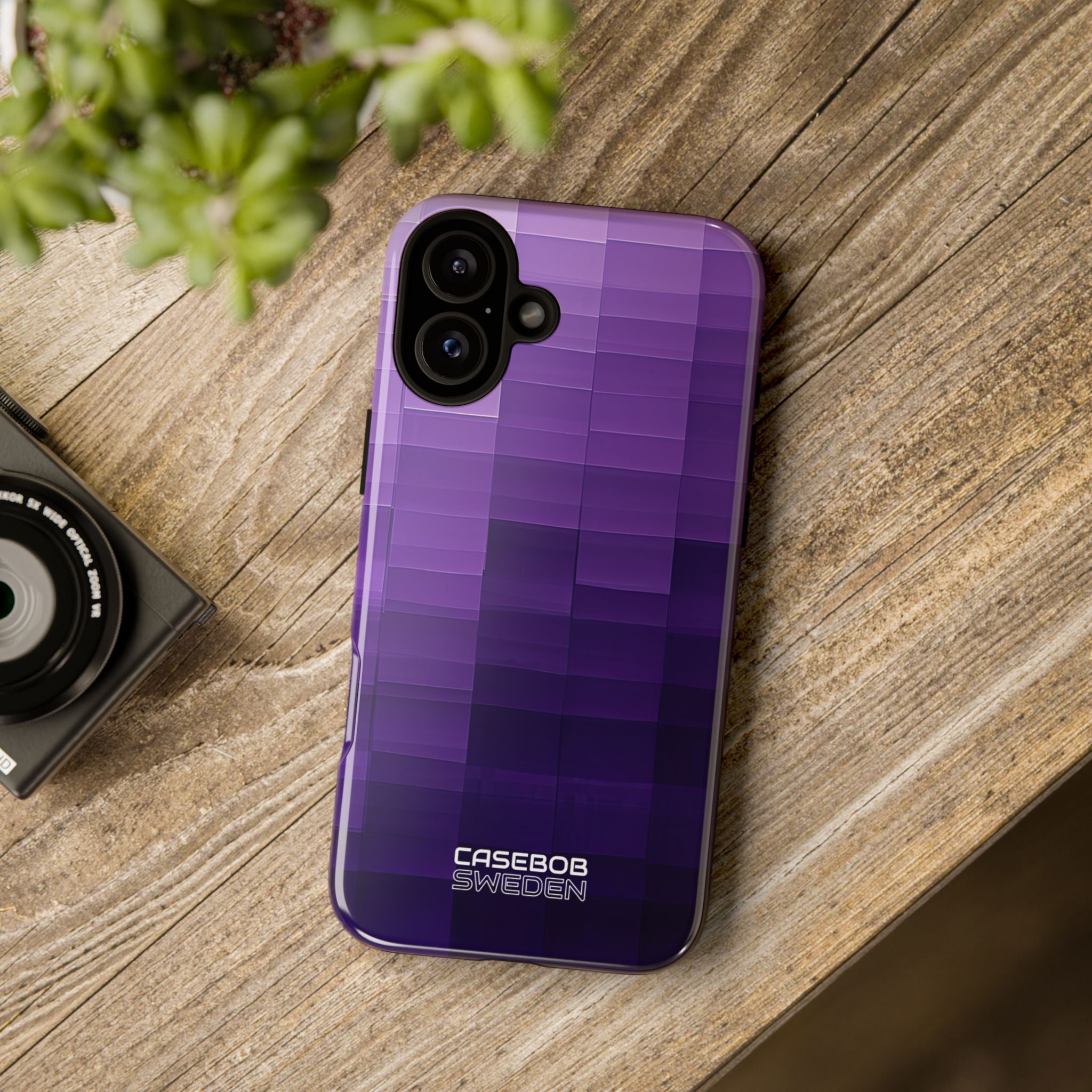 Paarse Horizon Raster iPhone 16 - Tough