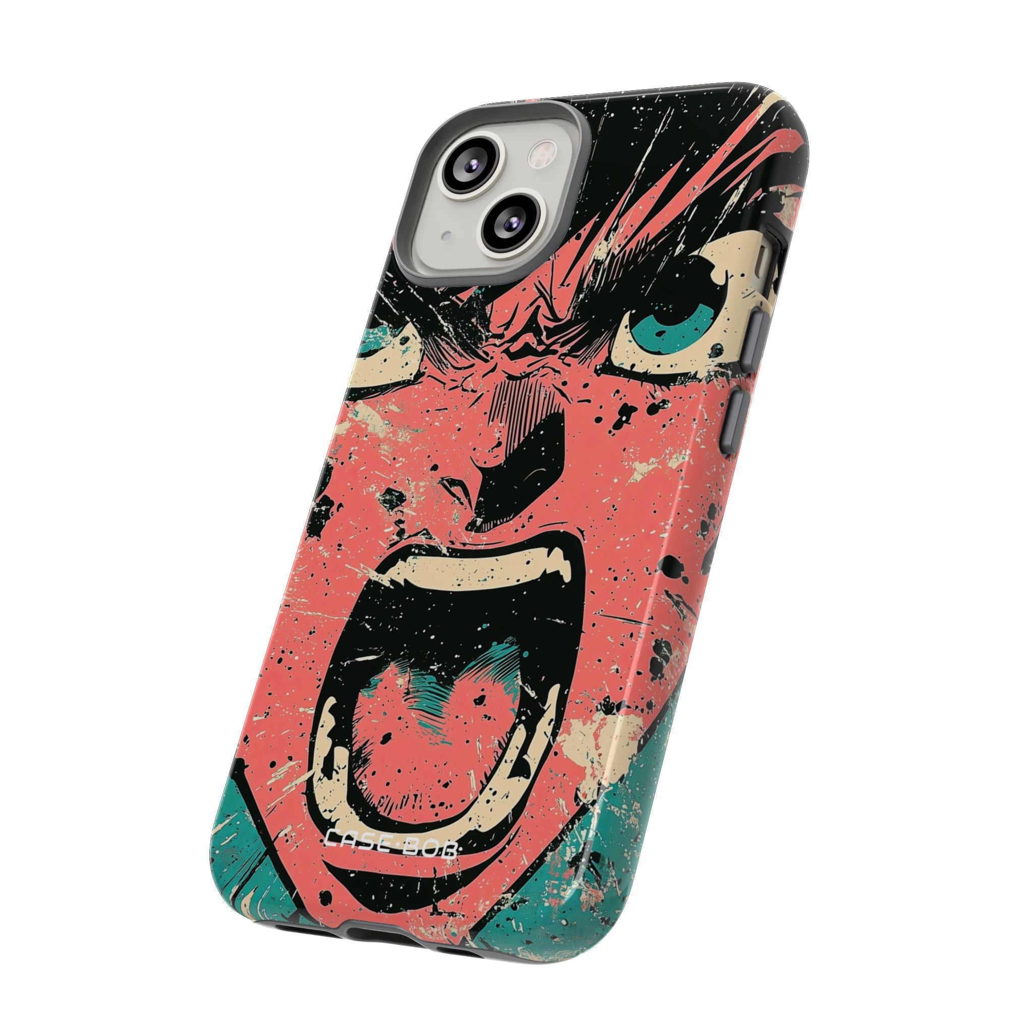 Screaming Face Pink iPhone 14 Case - Tough