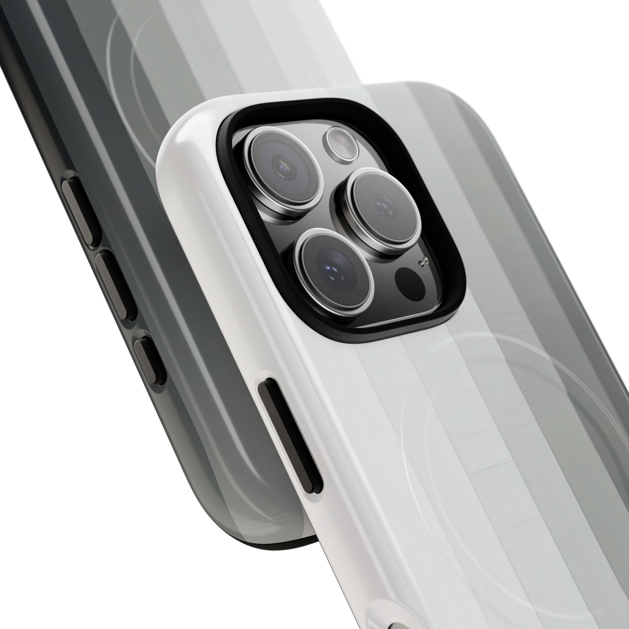 Silver Gradient Stripes iPhone 16 - Tough+