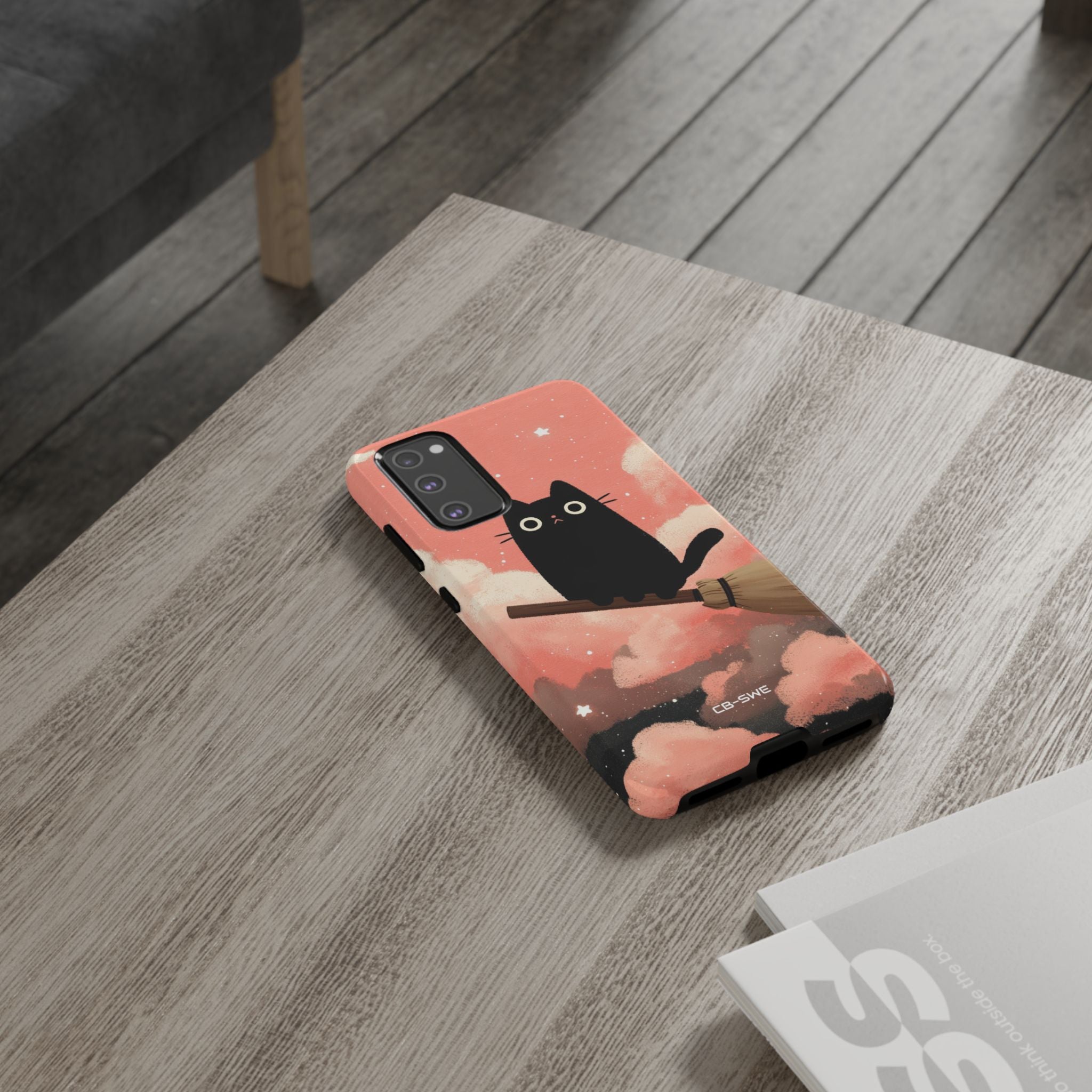 Cat Rides Broom - Samsung Case