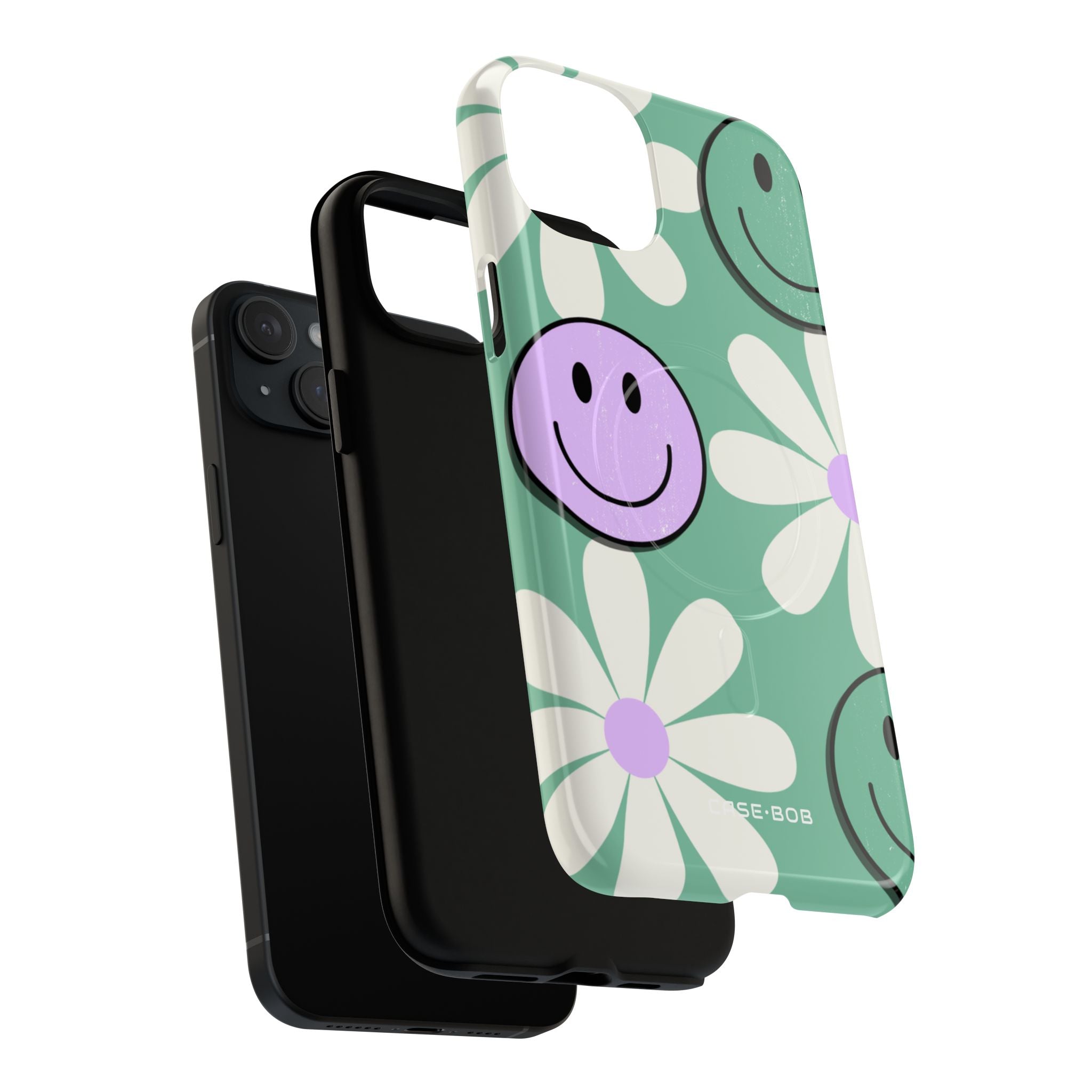 Smiley Daisy Glow iPhone 15 Plus Case - Tough+