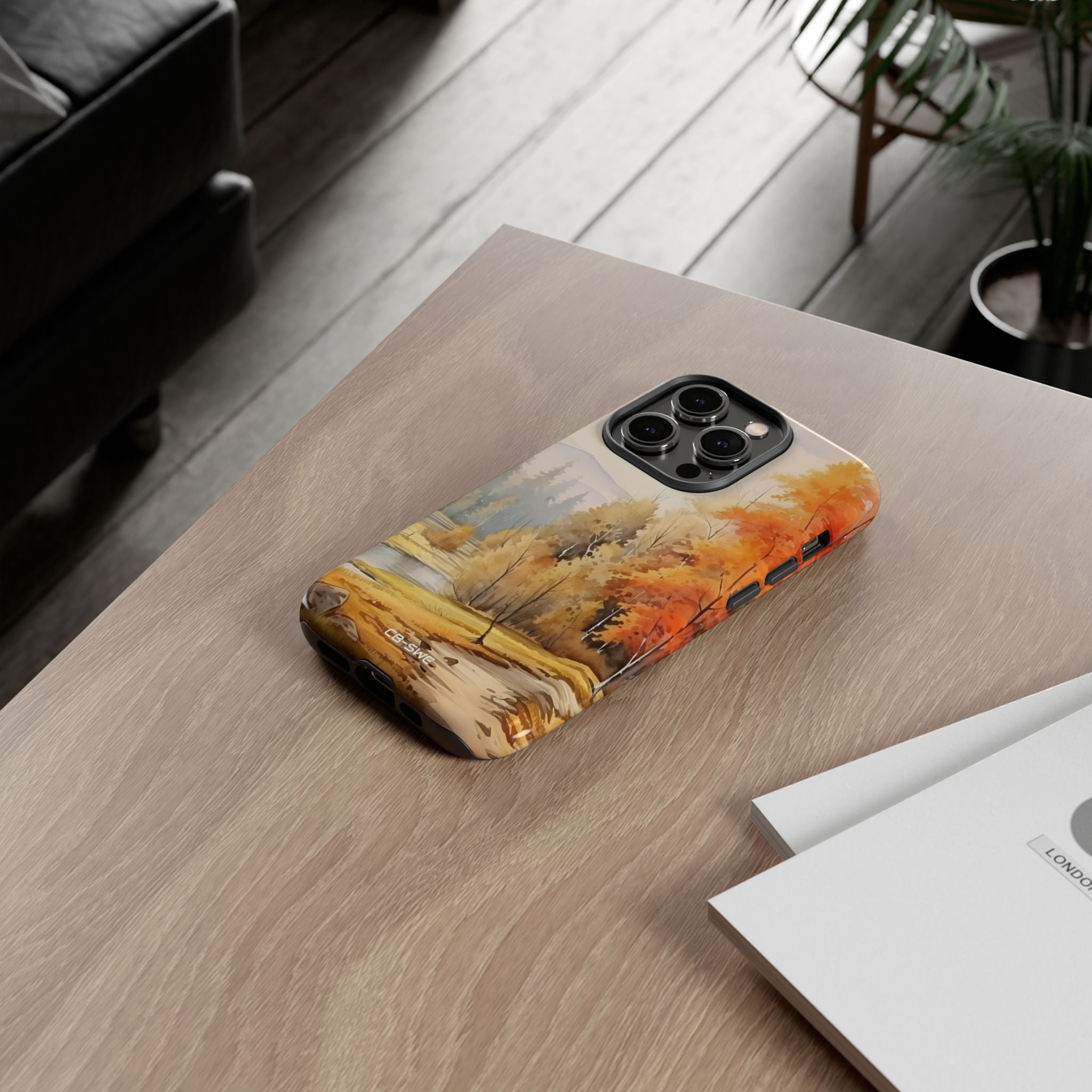 Golden Leaves Drift - iPhone Case