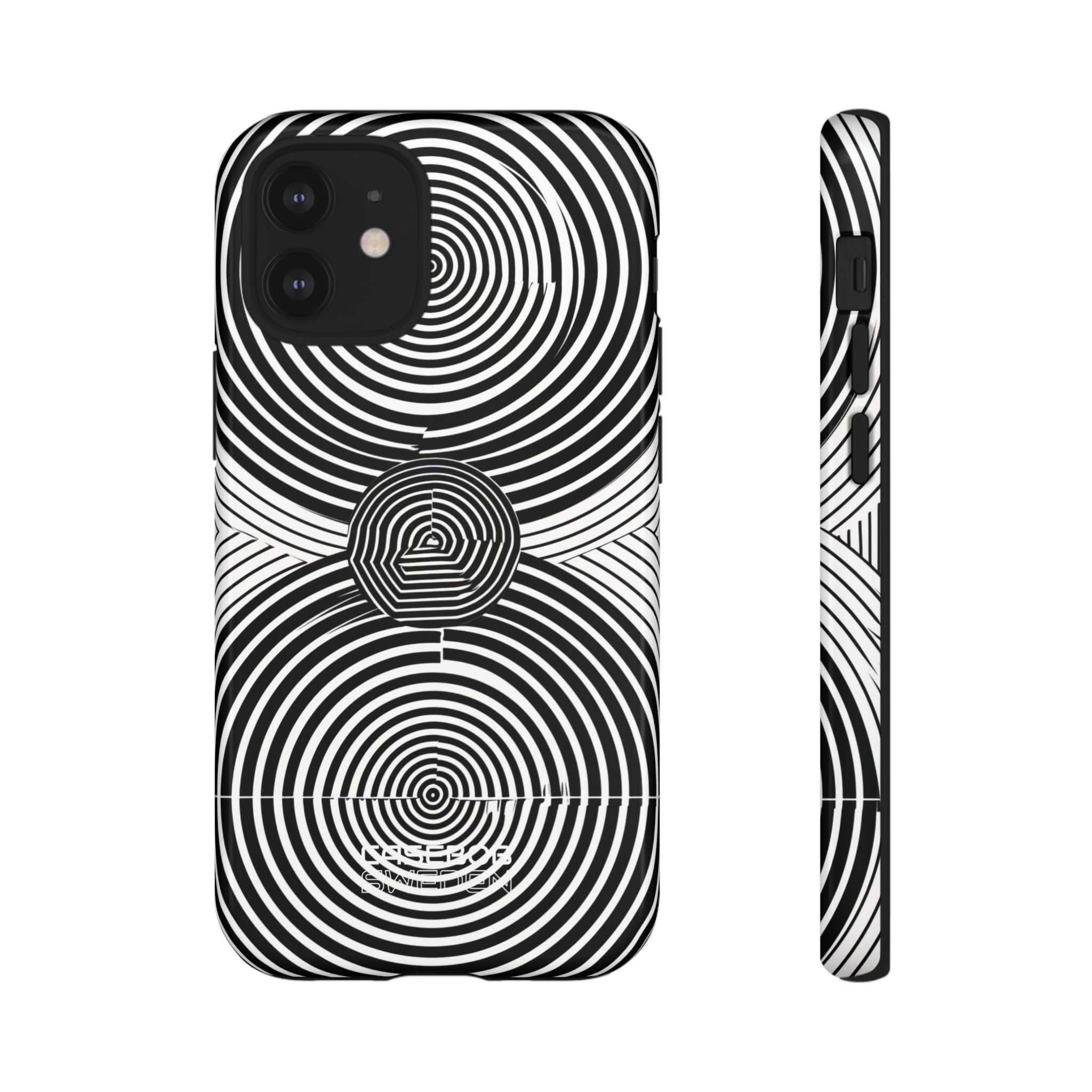 Monochrome Spiral Motion iPhone 12 - Tough
