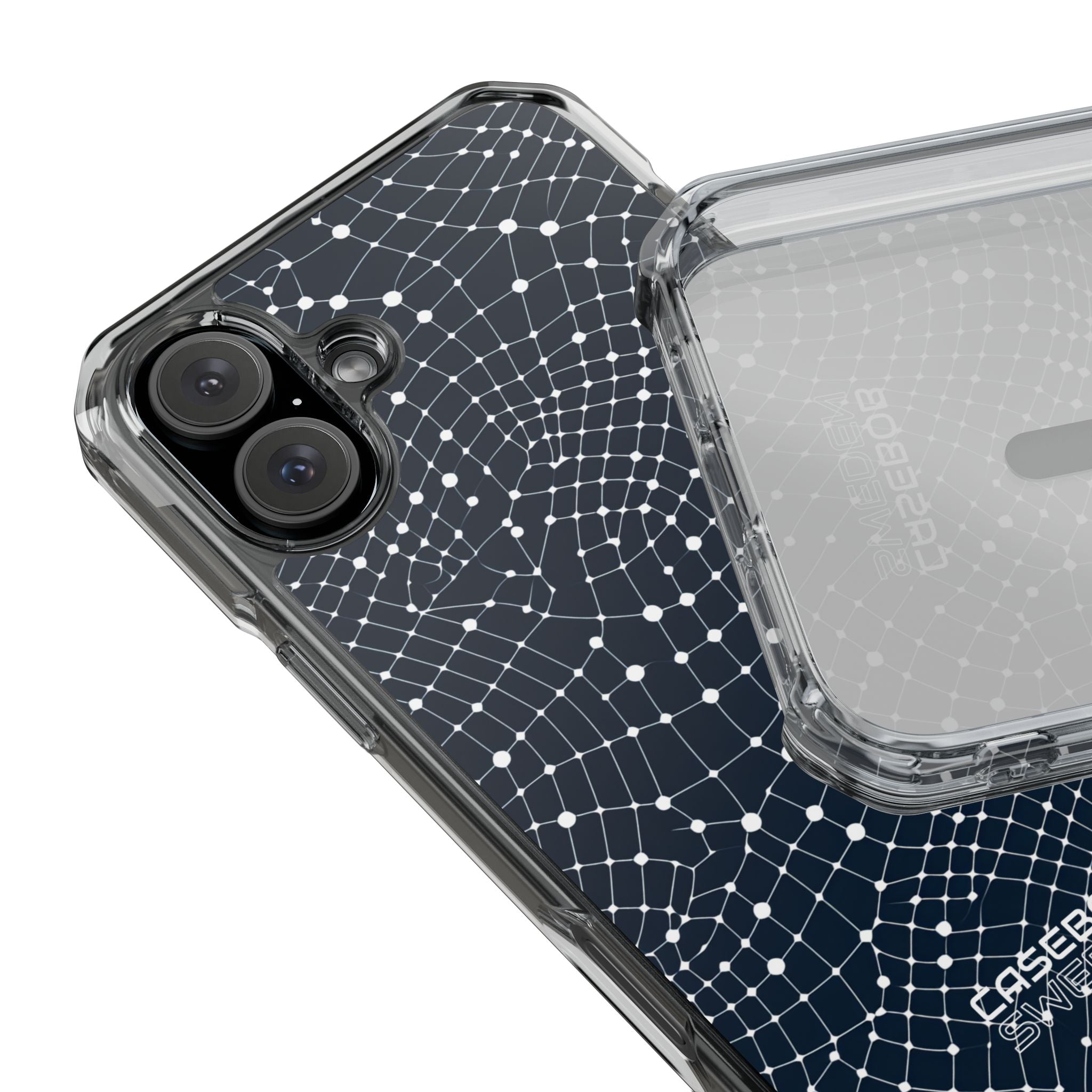 Warped Grid Web iPhone 16 - Impact Clear+